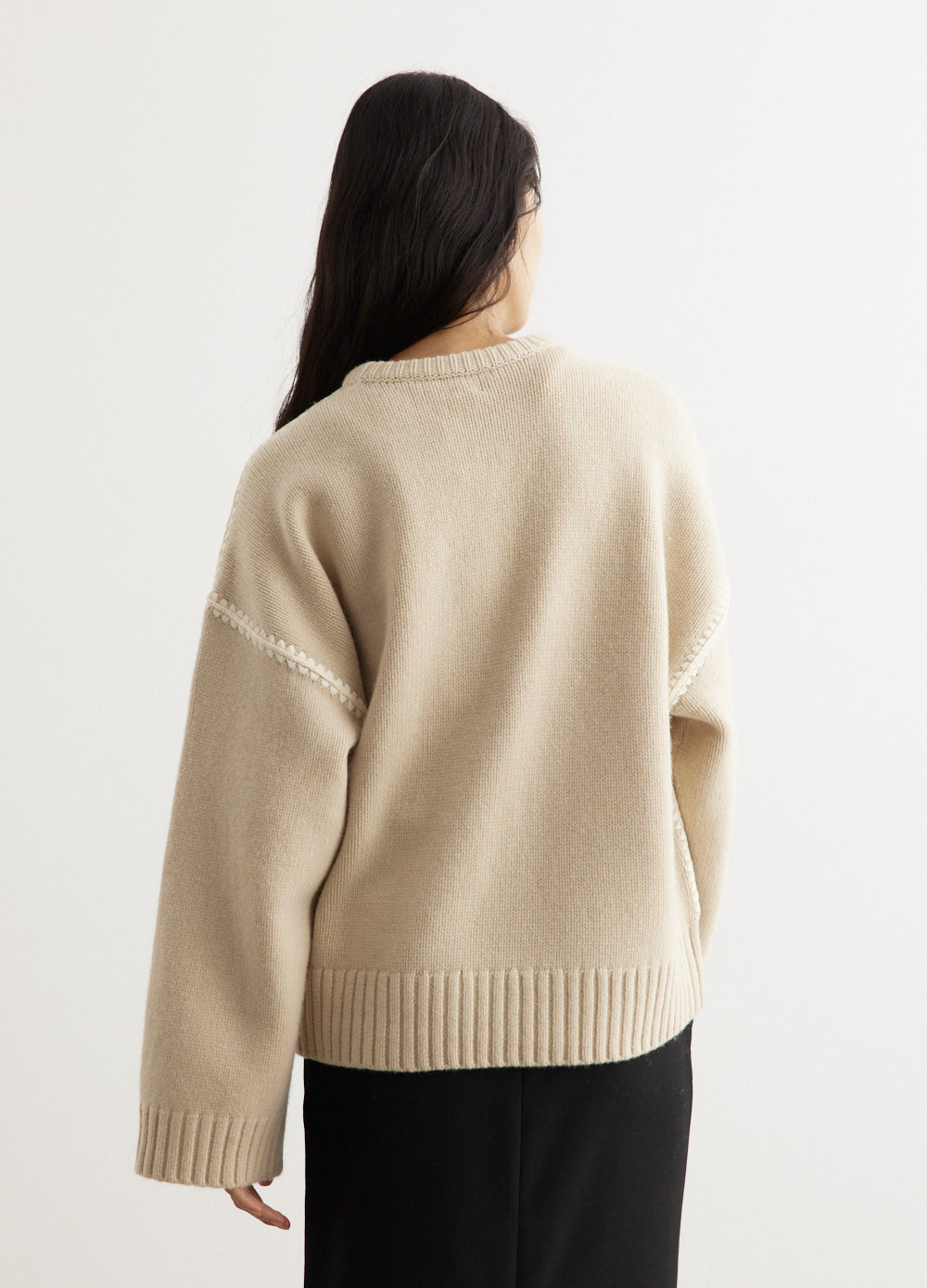 Embroidered Wool Cashmere Knit