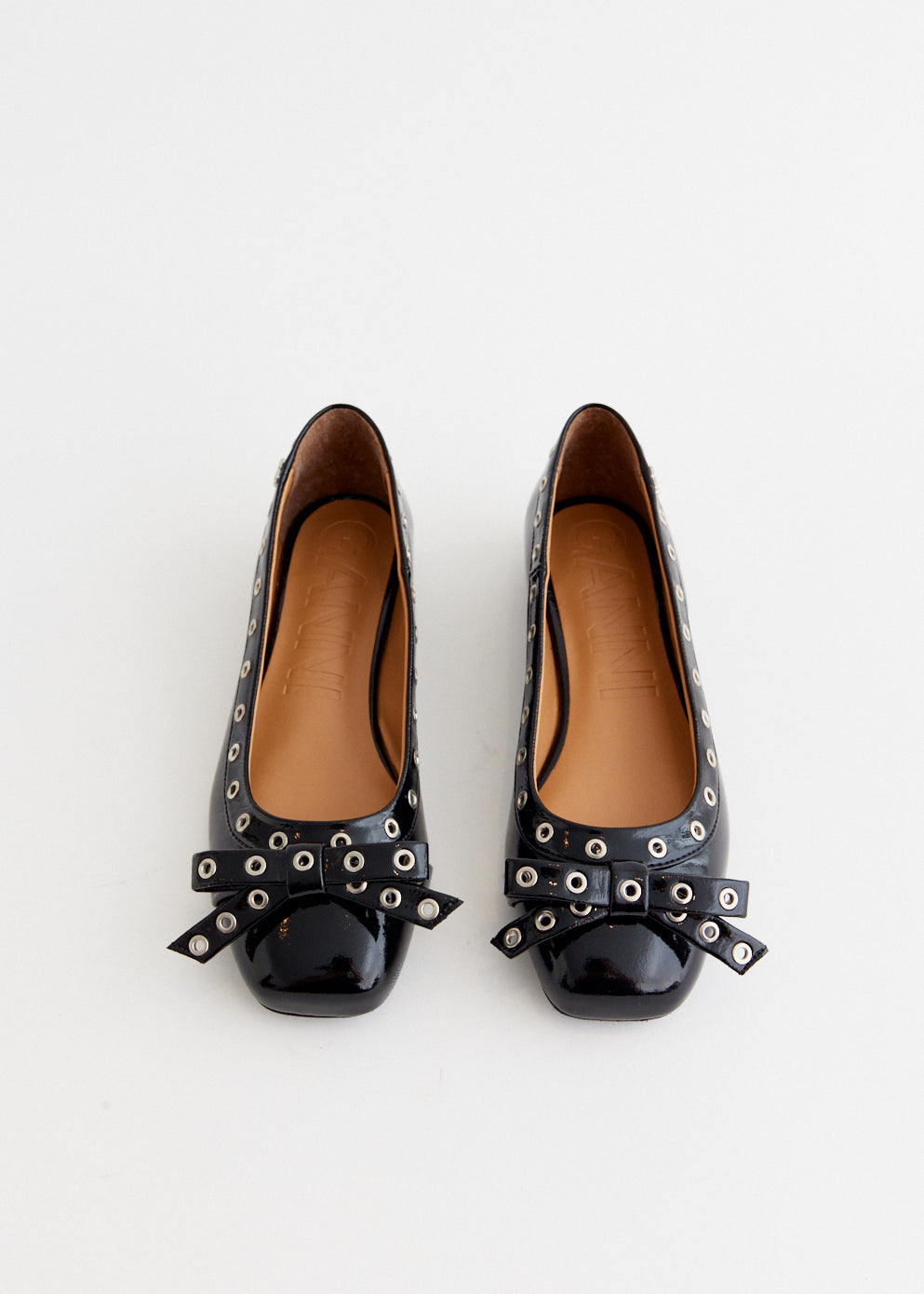 Eyelets Bow Ballerinas