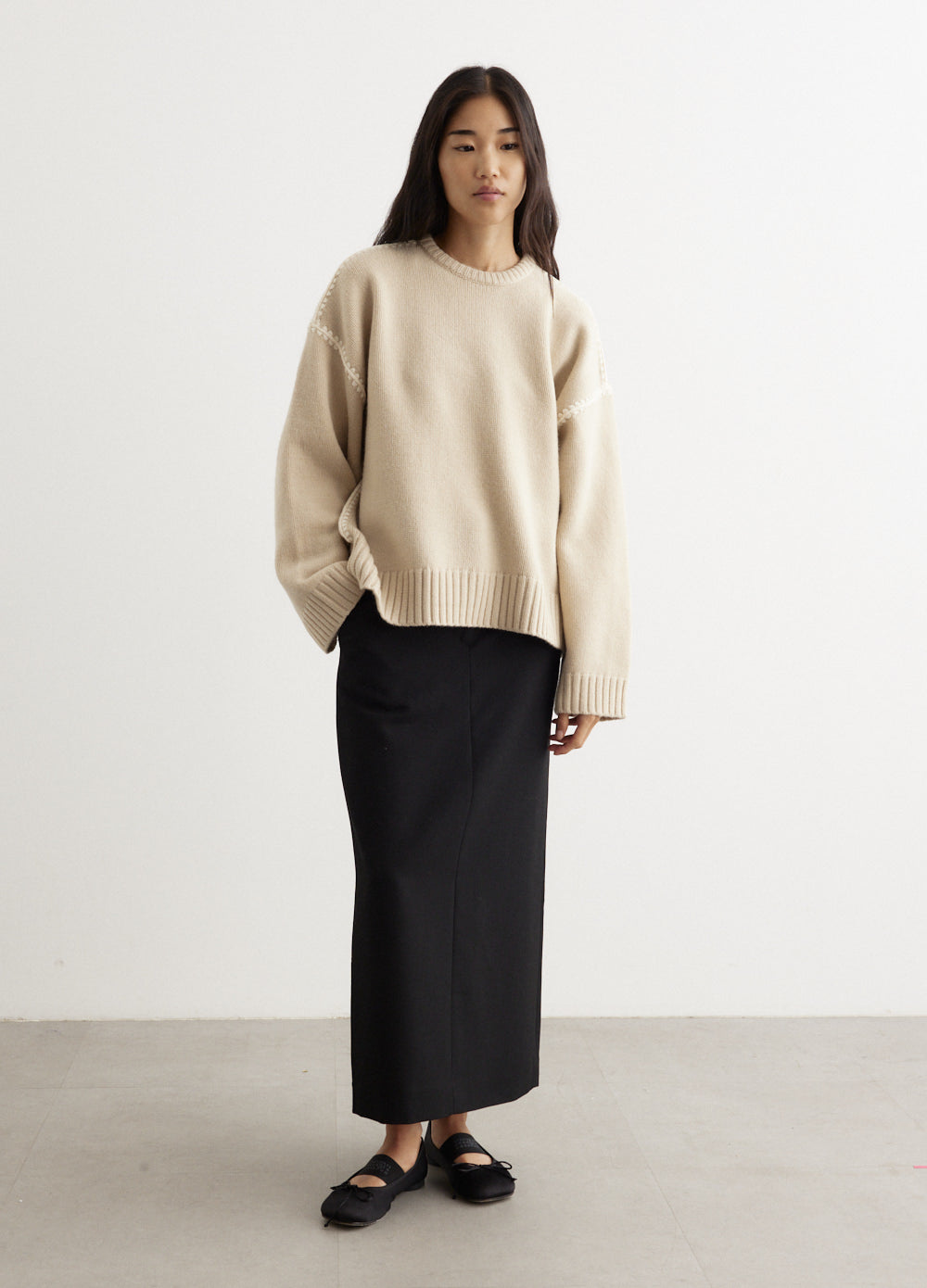 Embroidered Wool Cashmere Knit