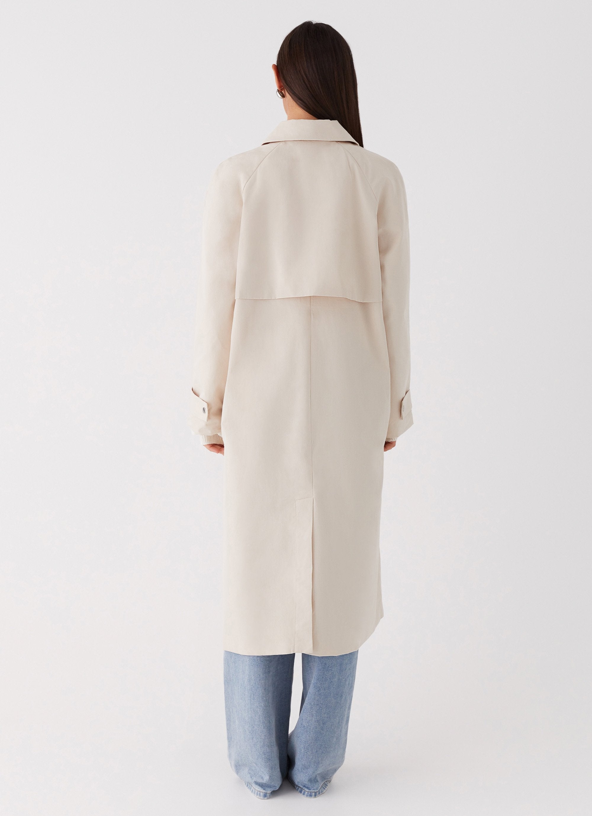 Fill The Void Oversized Trench Coat - Ivory