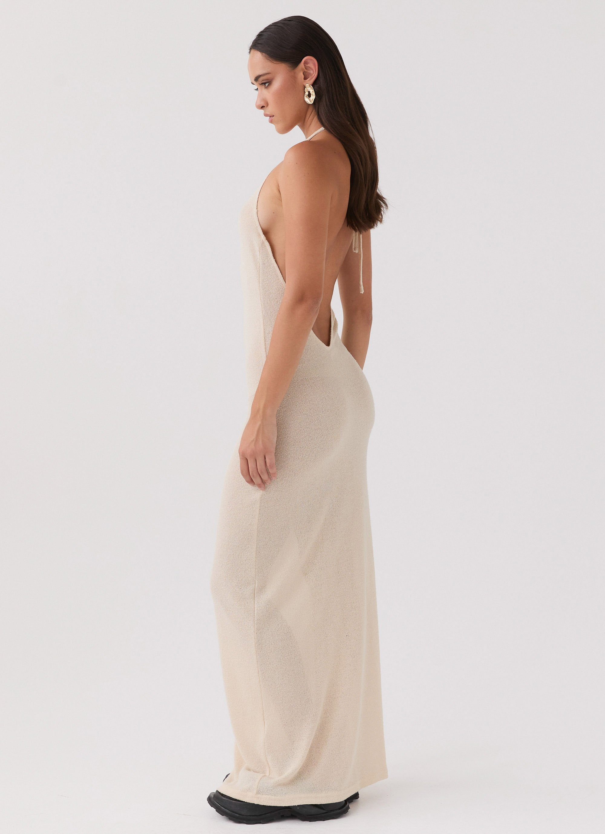 Here With Me Knit Maxi Dress - Sand