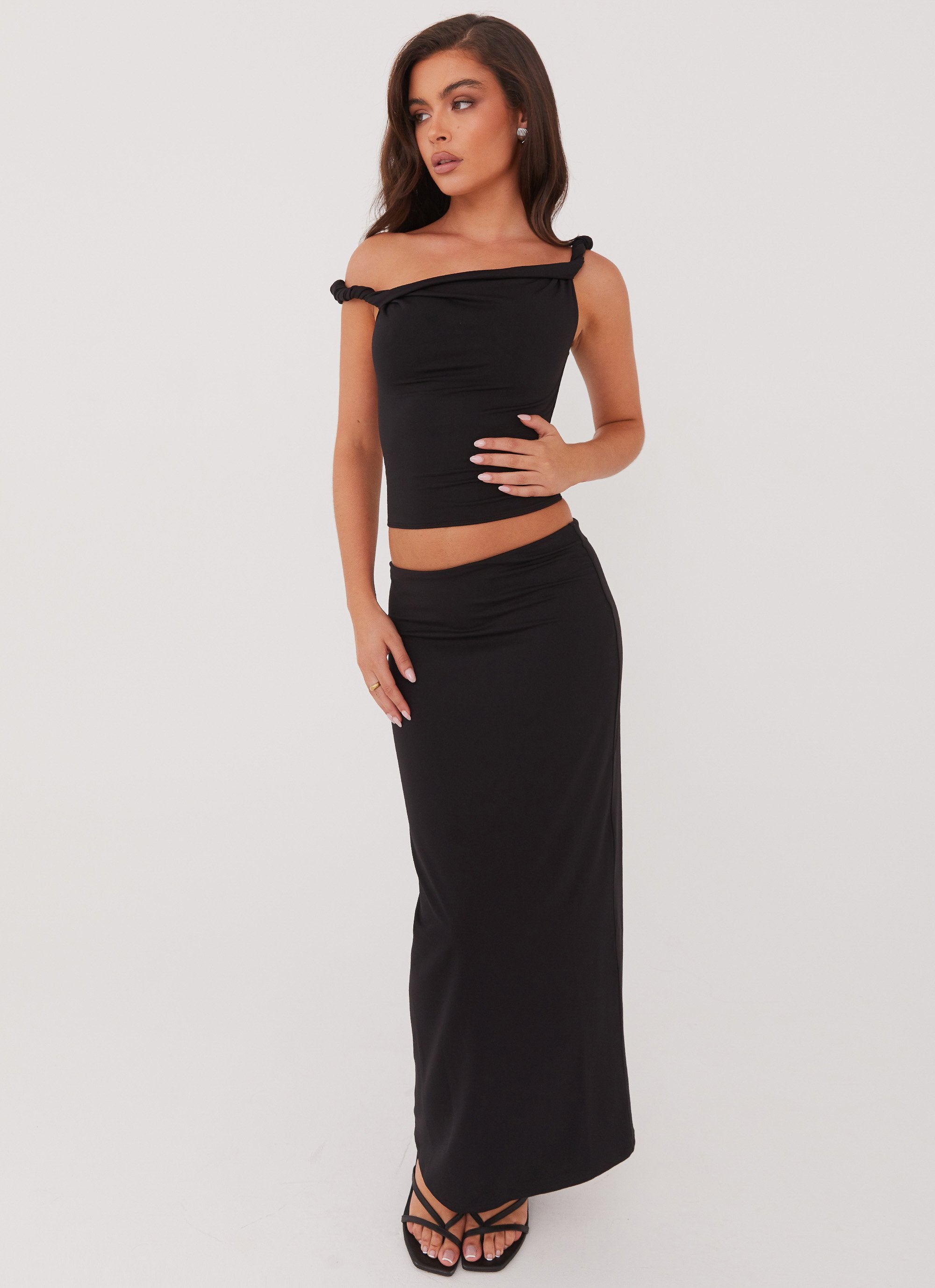 Solace Soul Maxi Skirt - Black