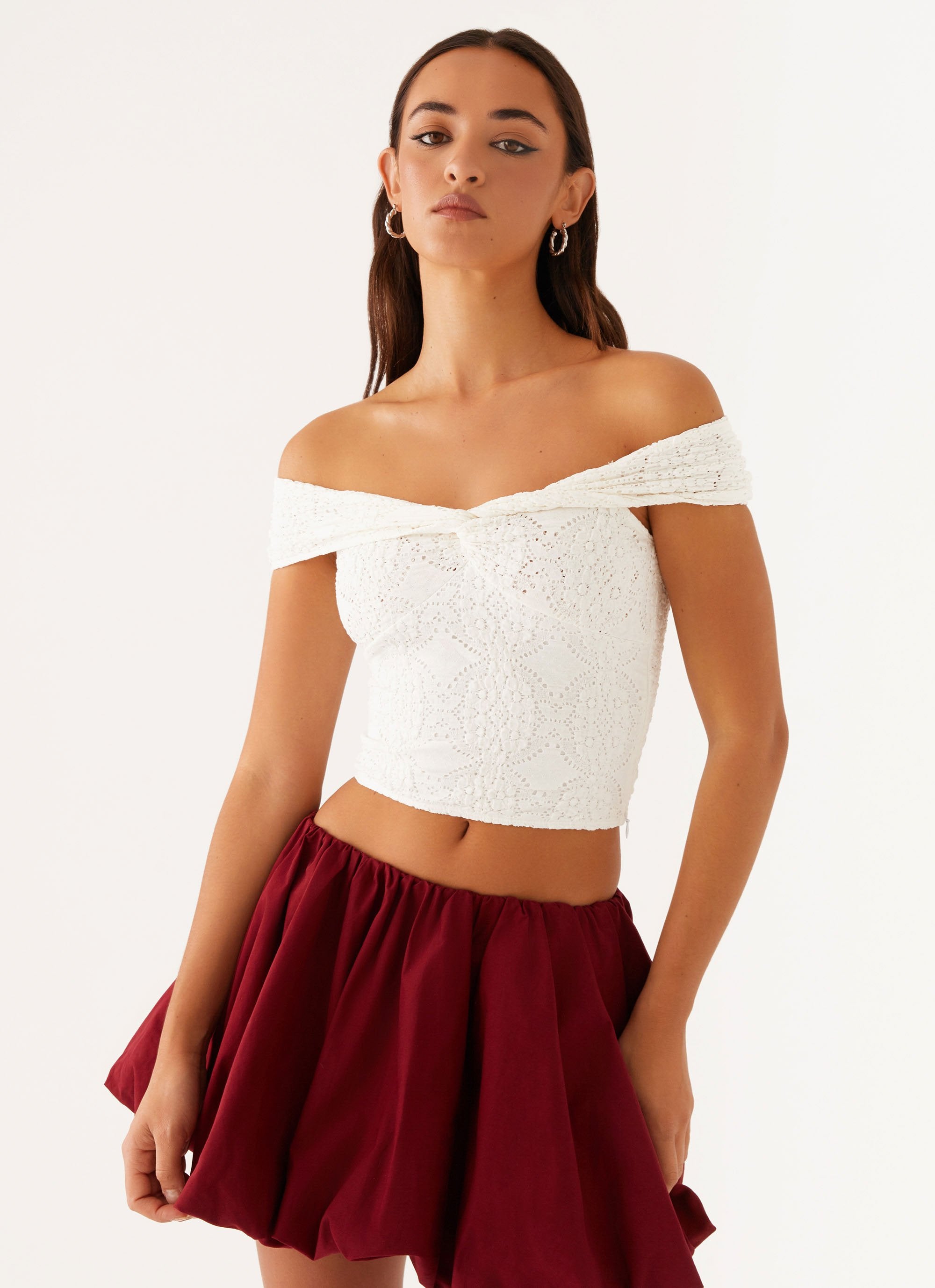 Meryll Twist Top - White