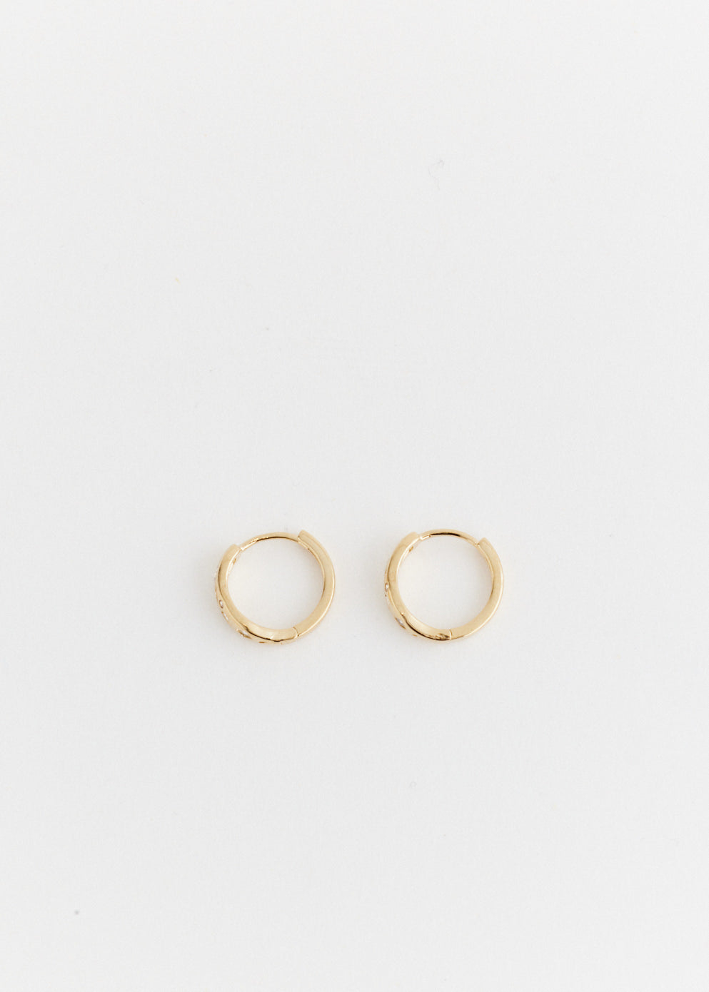 Crystal Heart Hoop Earrings
