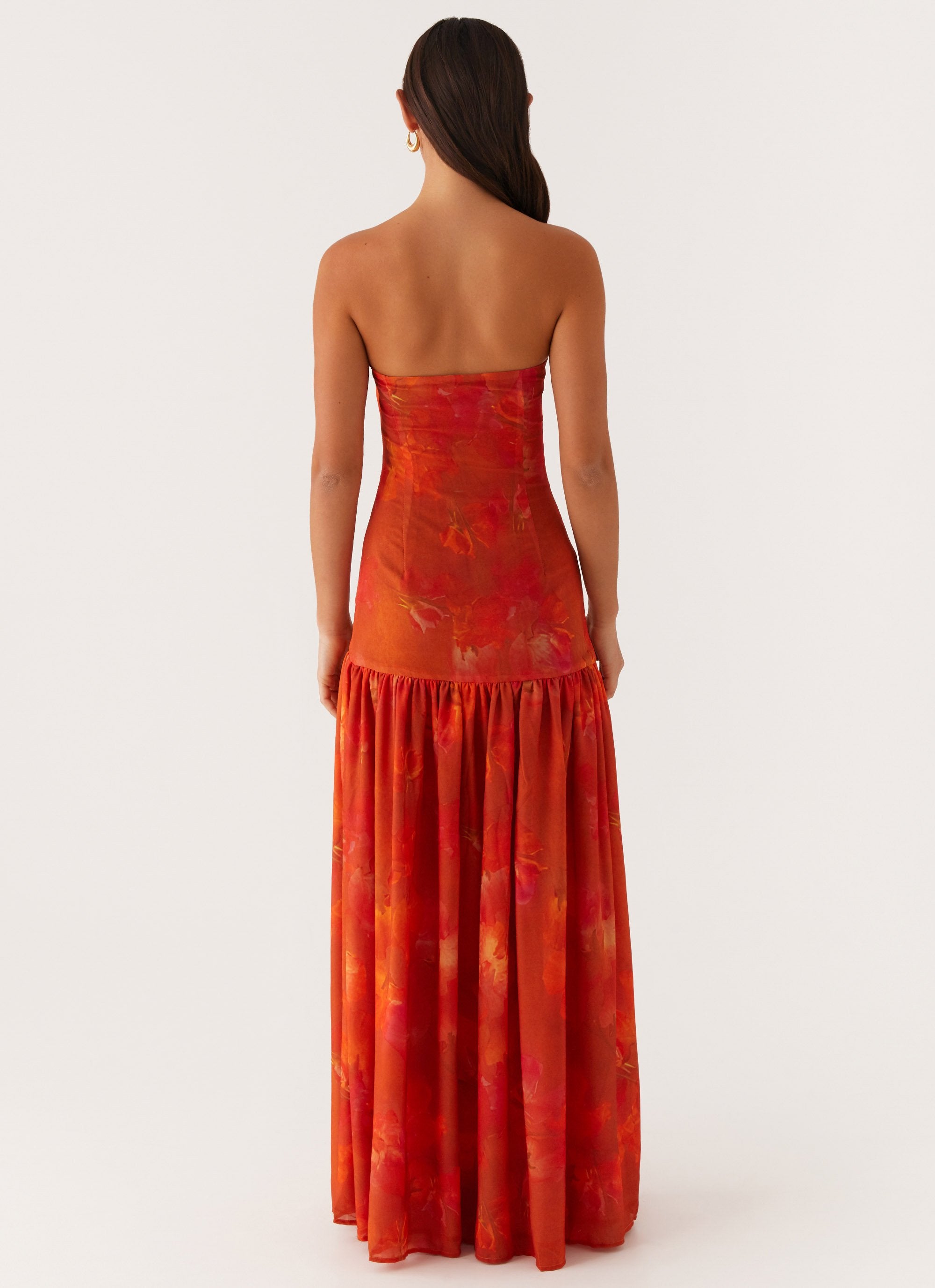 Eden Strapless Maxi Dress - Amber