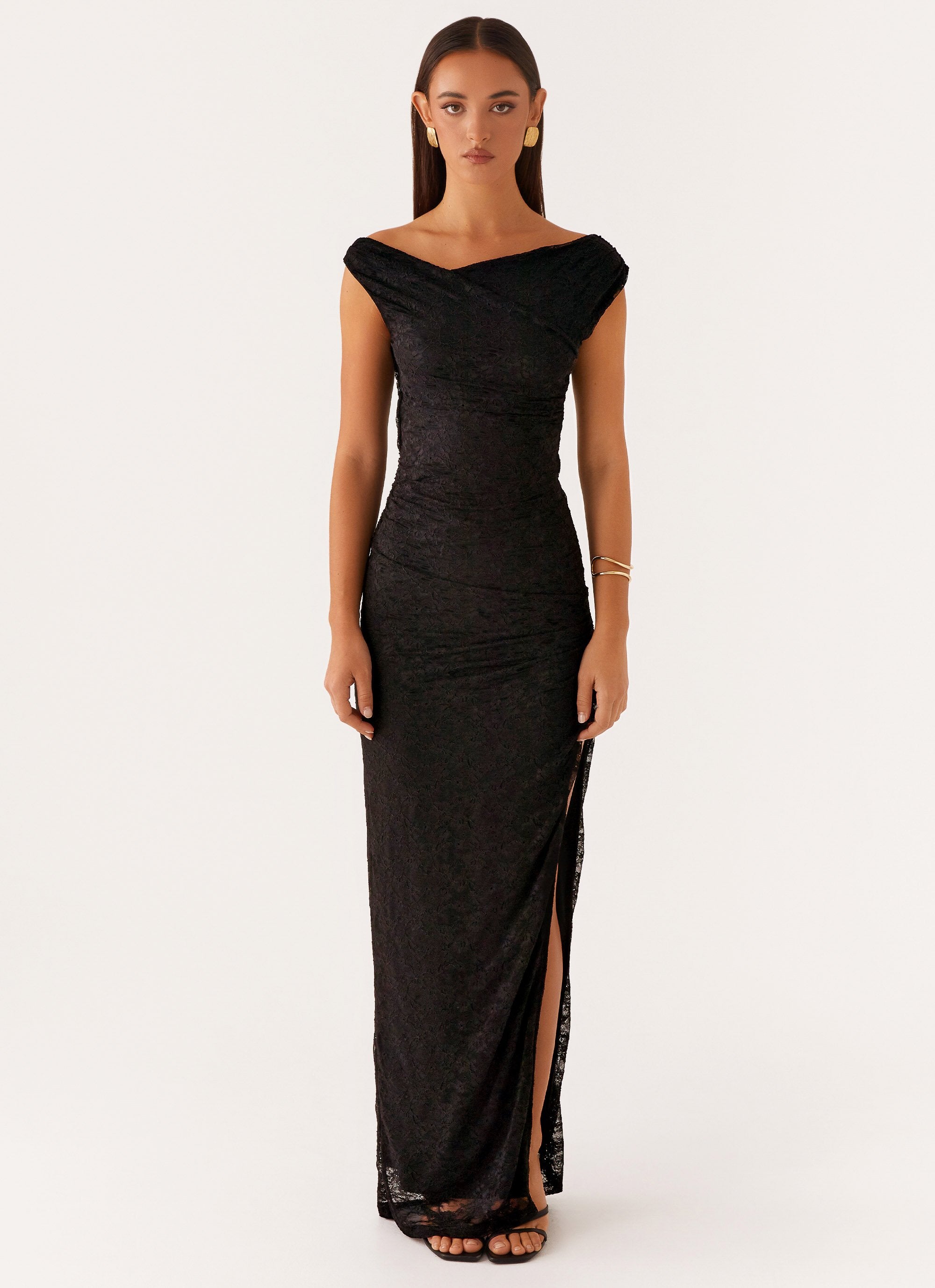 Best Of Luck Lace Maxi Dress - Black