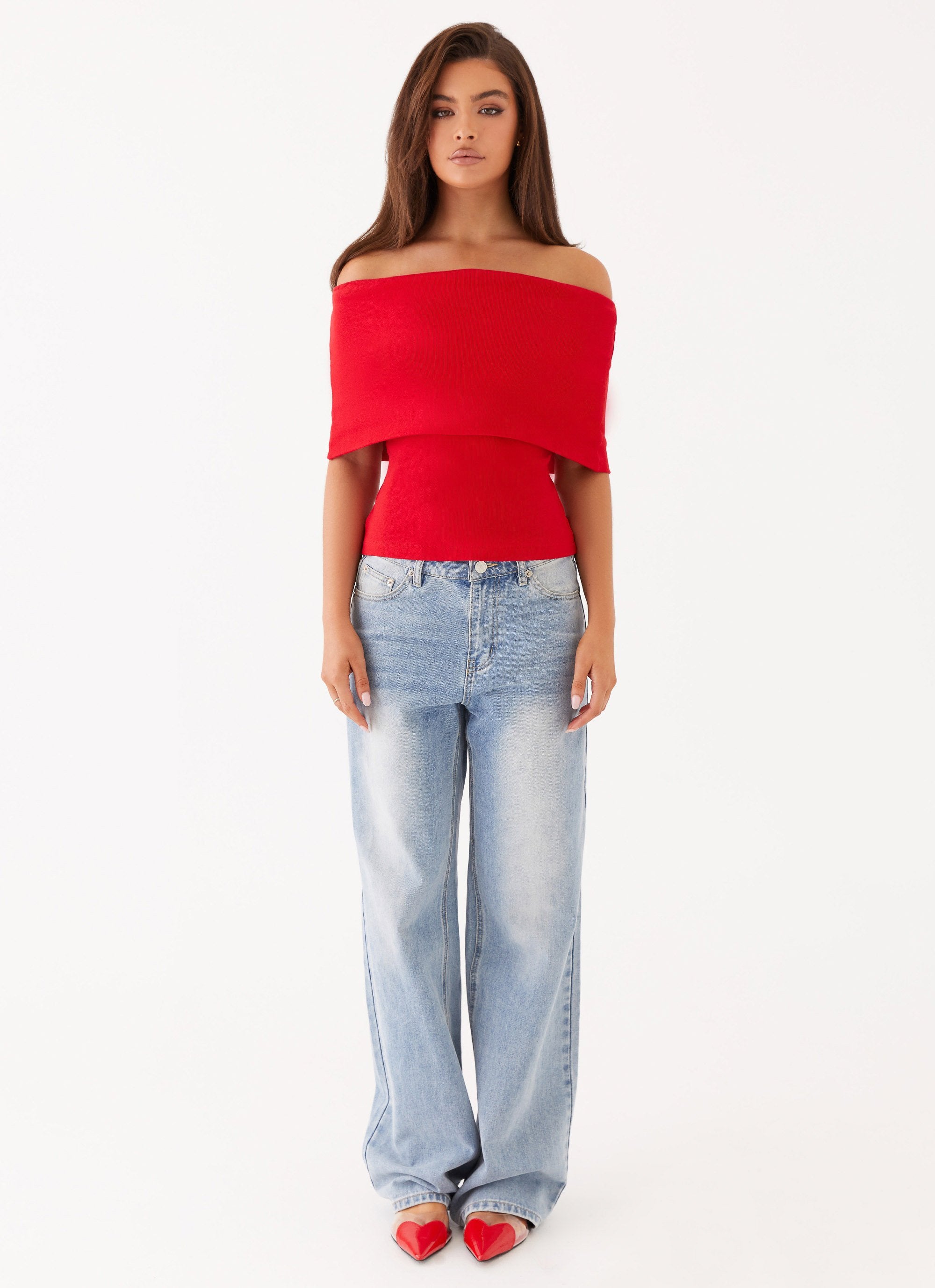Nellie Knit Top - Cherry
