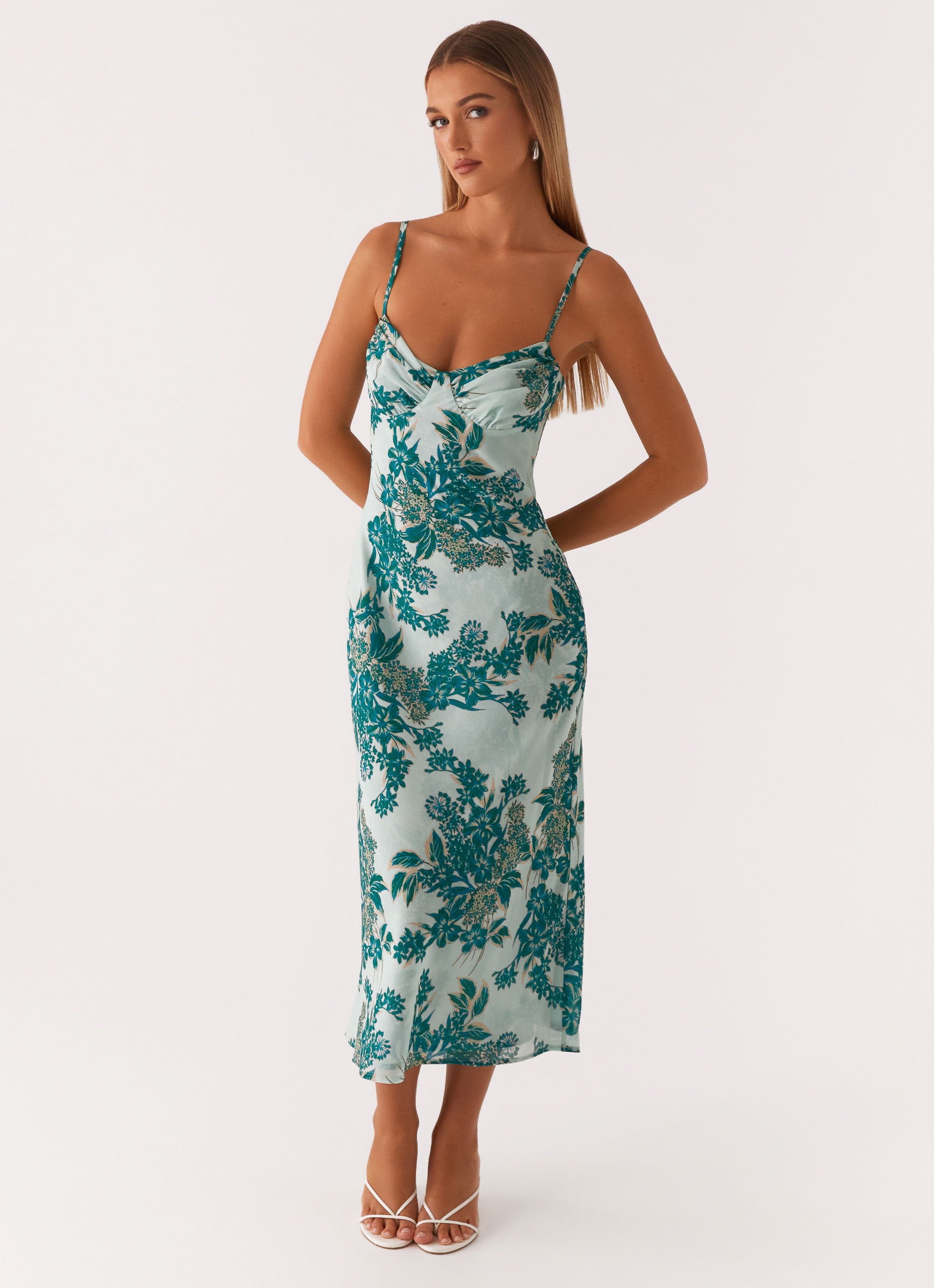 Love Song Midi Dress - Cloud Nine Floral