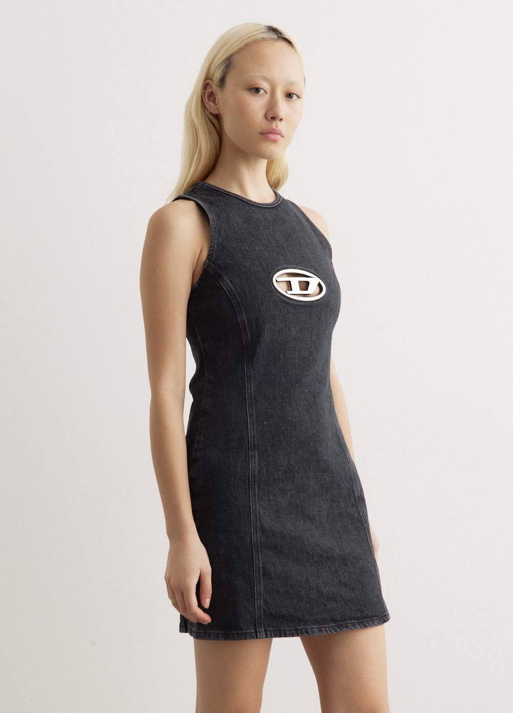 De-Ferriz-Fsd Abito Logo Mini Denim Dress