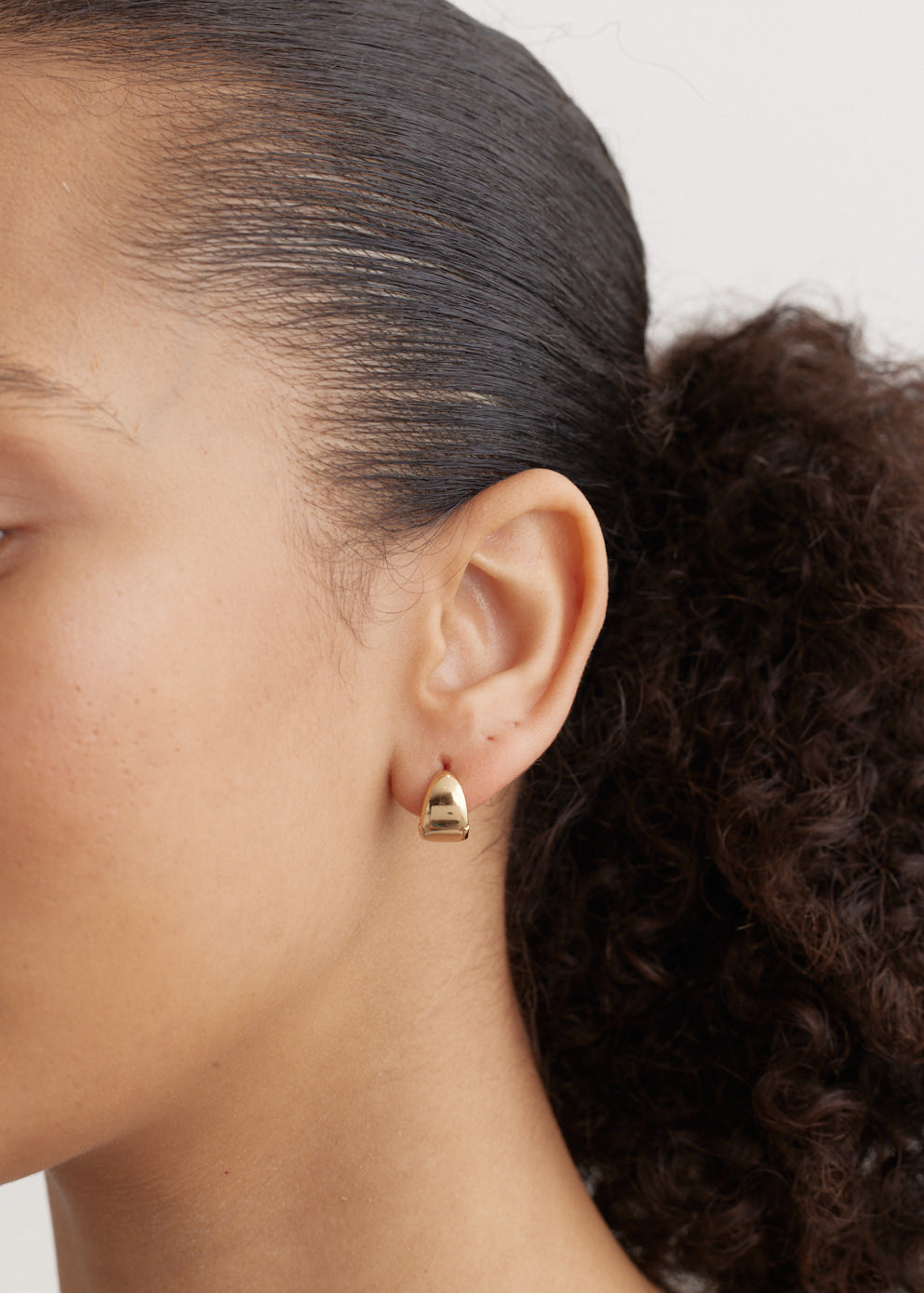 Wide Drop Hoop Earrings