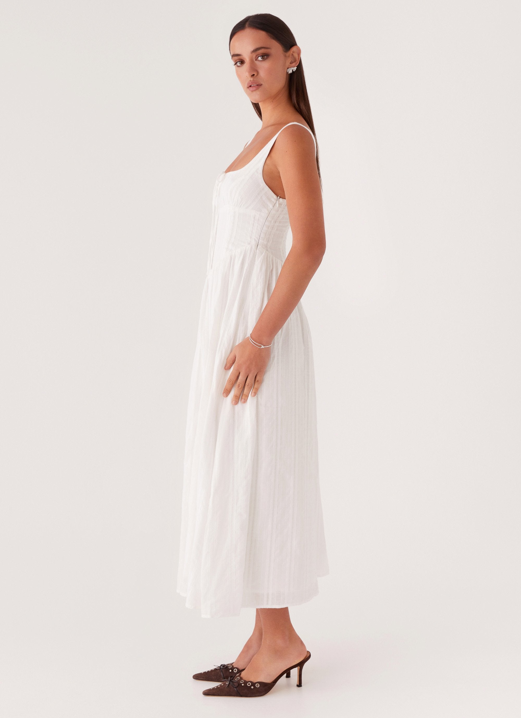 Pascuelle Midi Dress - White