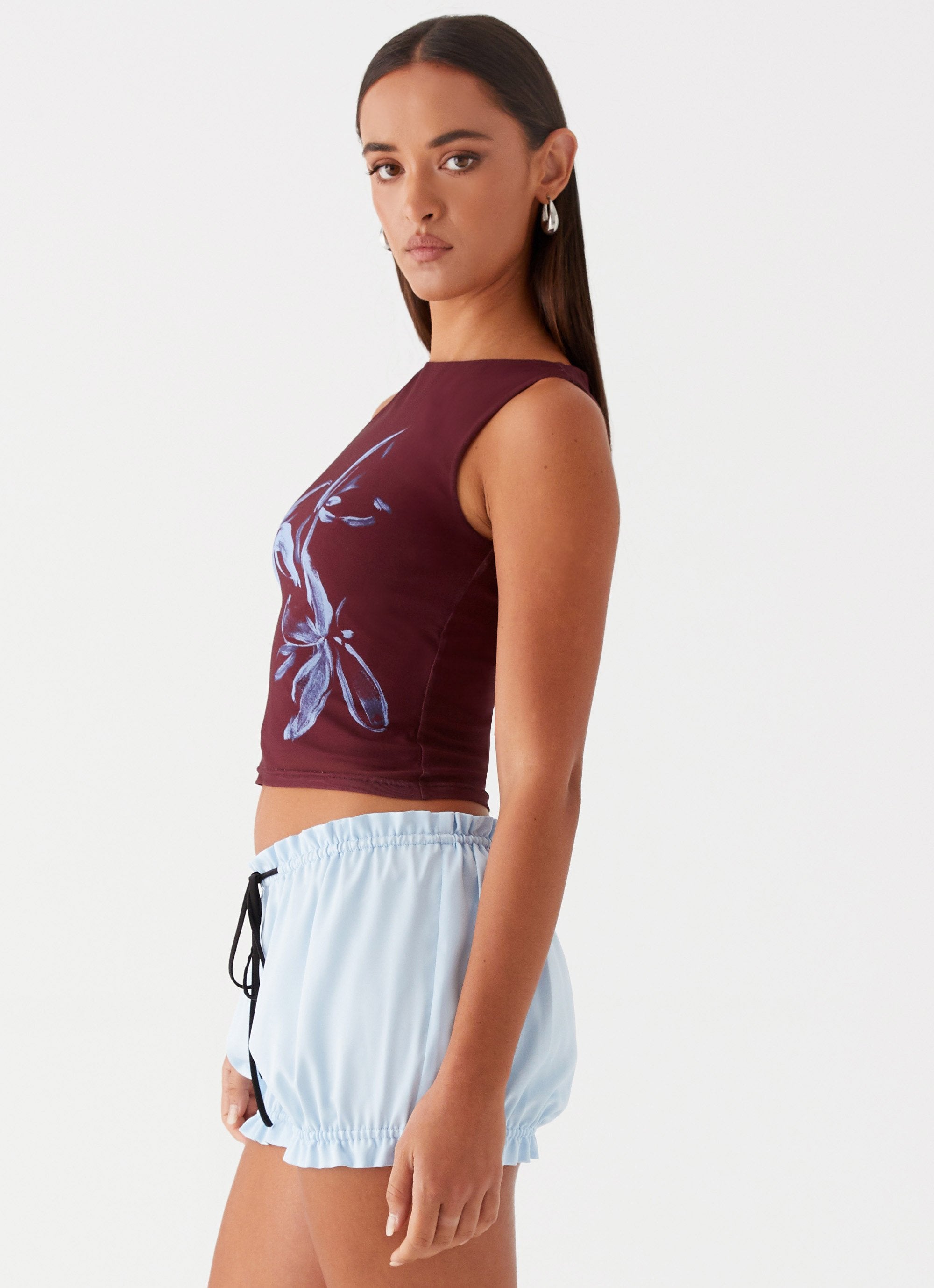 Speak Now Mesh Top - Brown