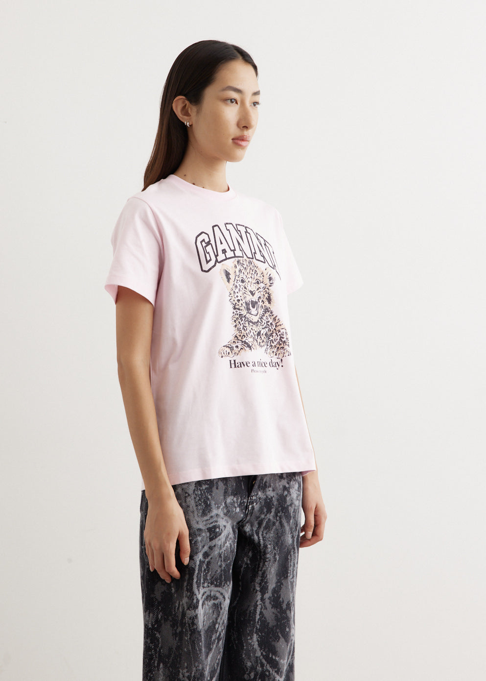 Basic Jersey Leopard Relaxed T-Shirt