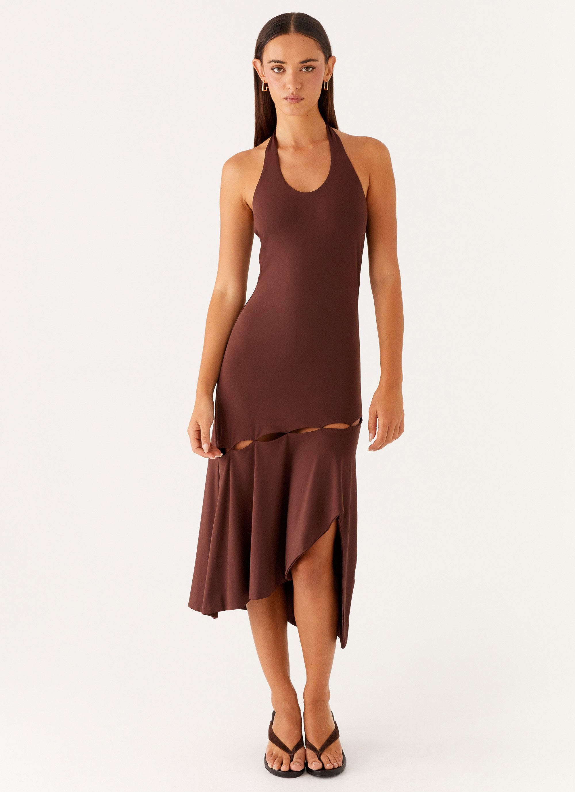 Fast Times Midi Dress - Chocolate