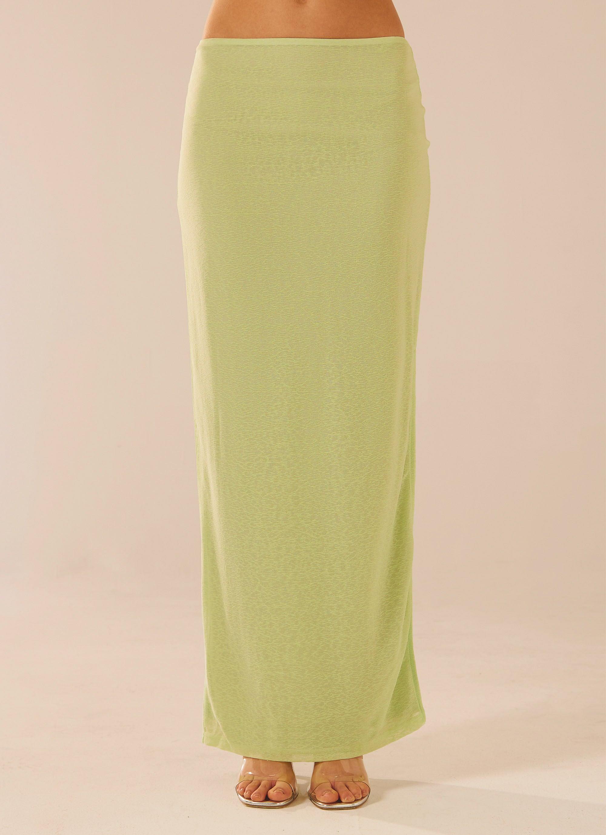 Just Like Magic Maxi Skirt - Lime