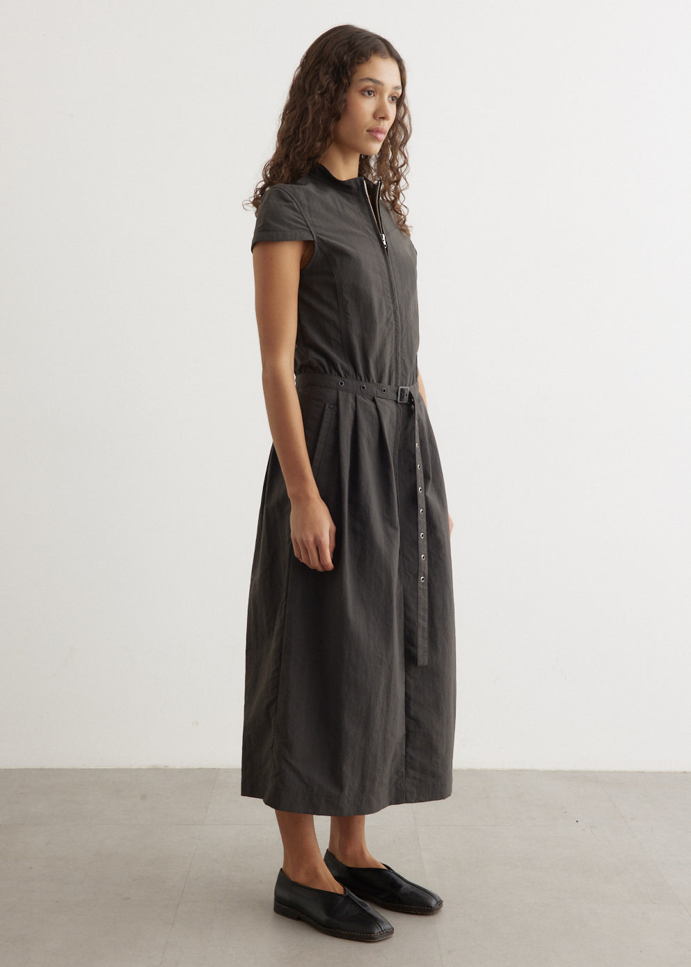 Recycled Nylon High Neck Dress