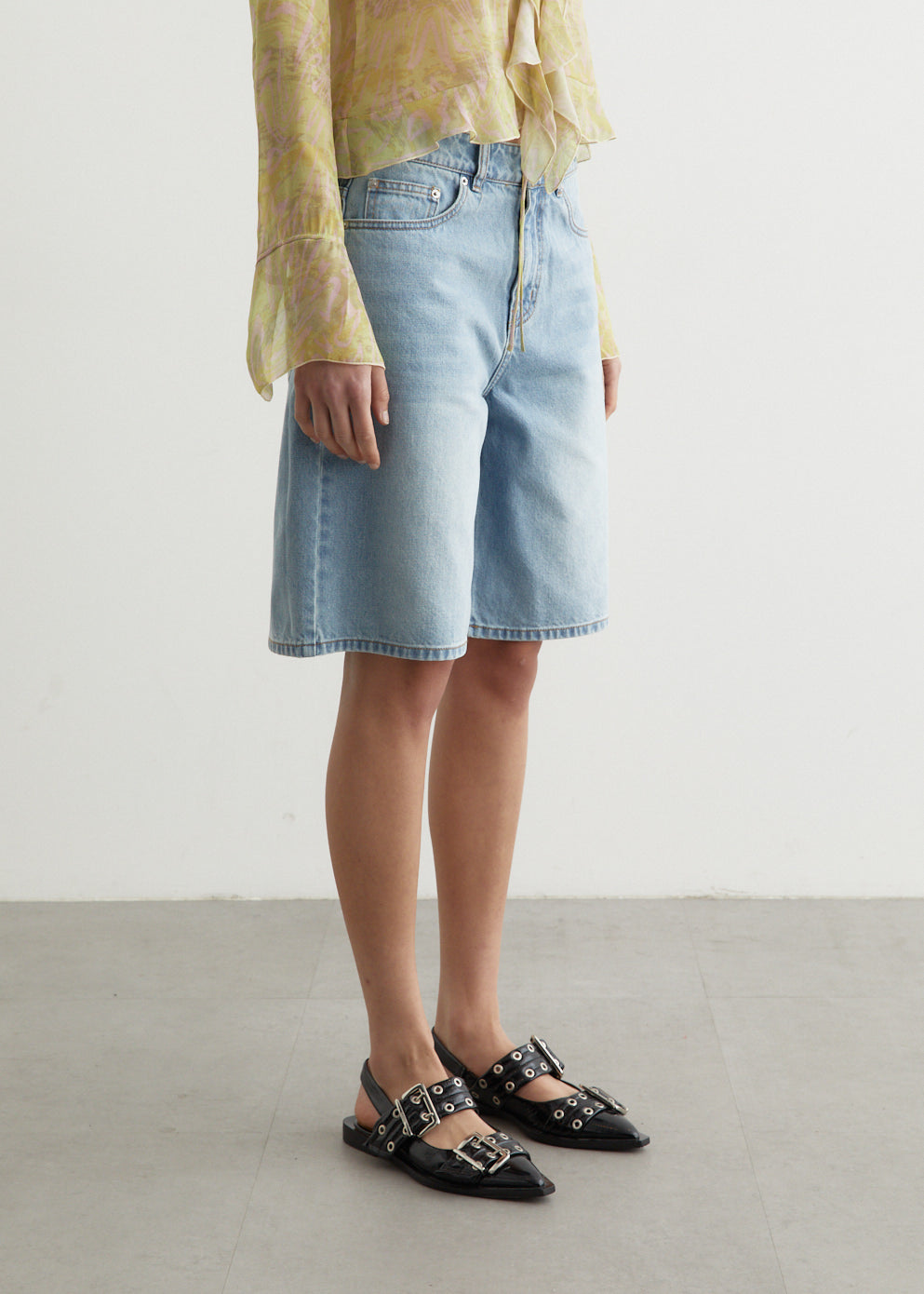 Lotus Denim Shorts
