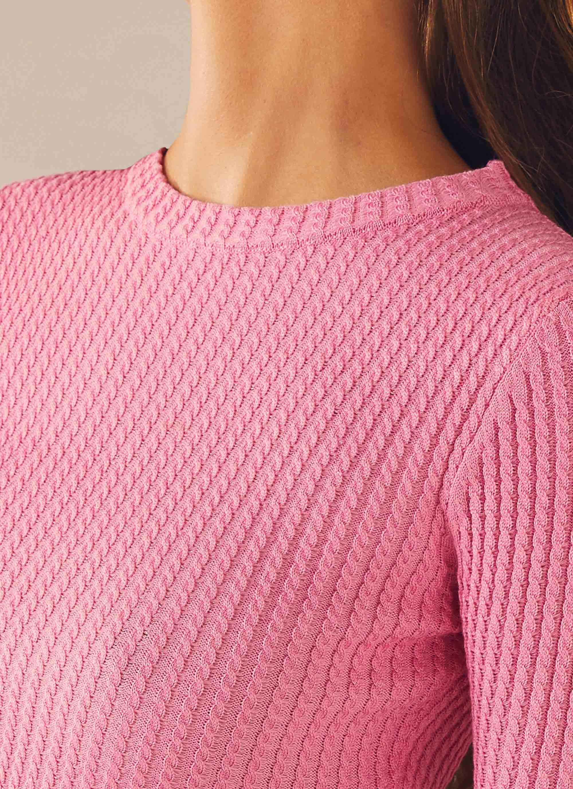 I'm Yours Crop Knit Top - Fuchsia