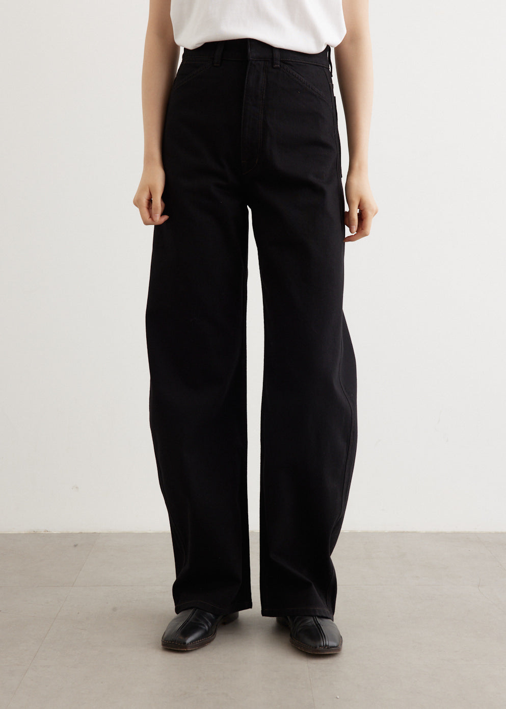 High Waisted Curved Pants