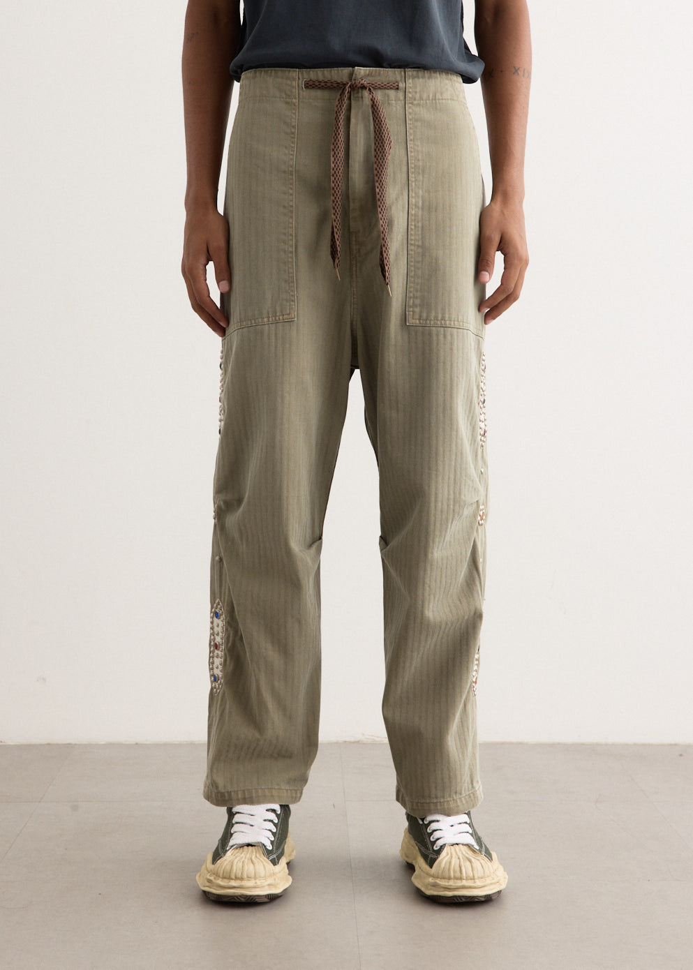 Sulfur Herringbone EASY BAKER Pants (STUDS Remake)