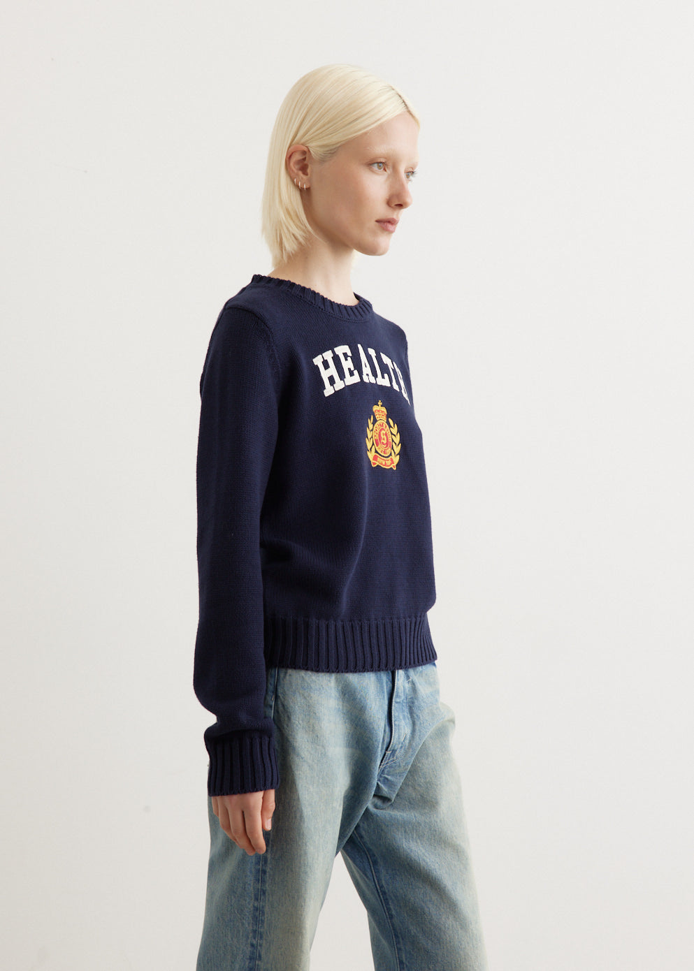 NY Health Crest Knitted Sweater