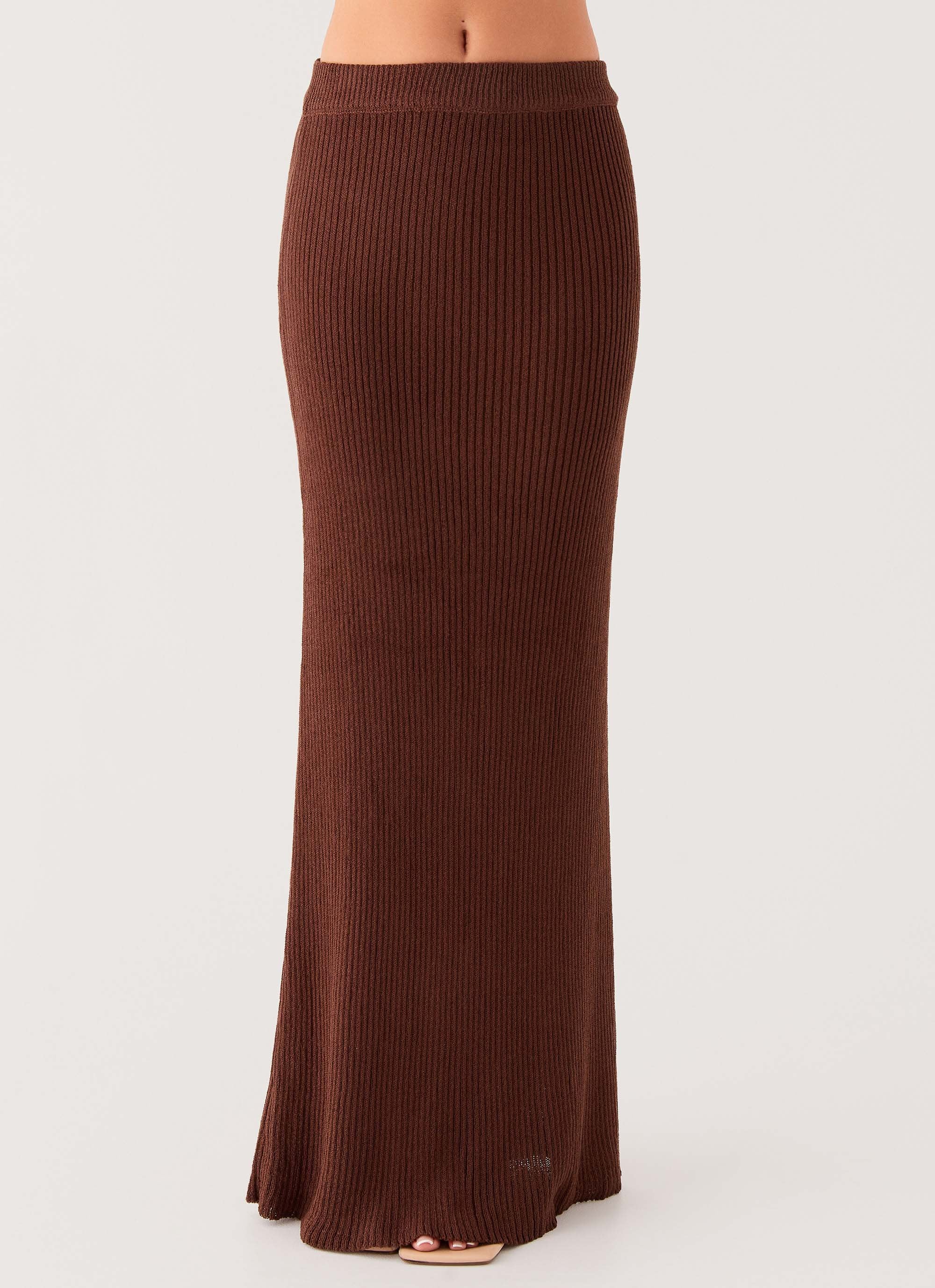 Season Fever Maxi Skirt - Chocolate