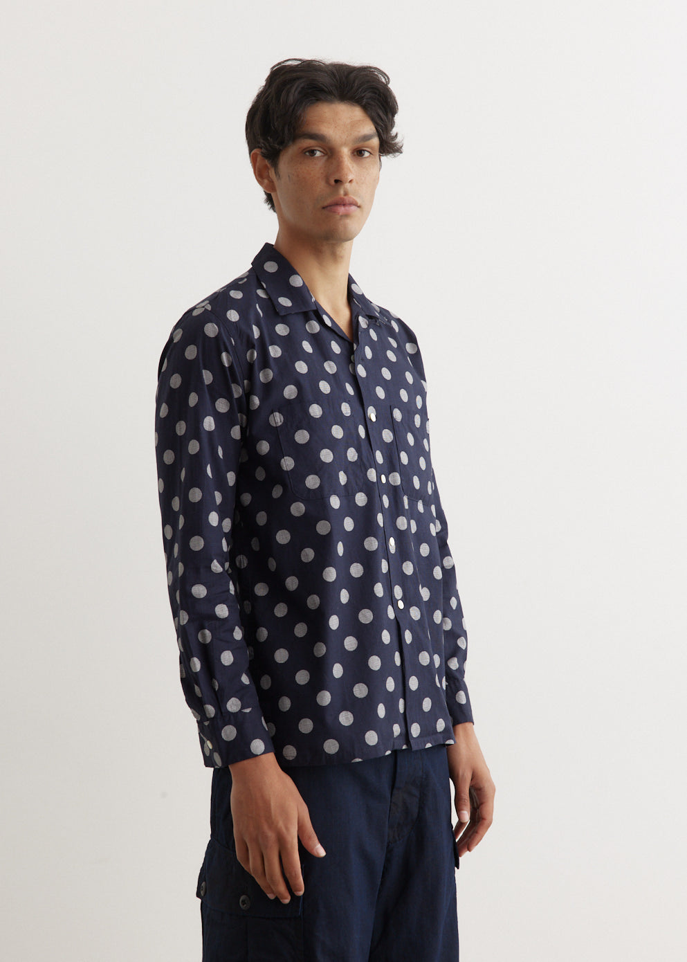 Open Dot Print Shirt