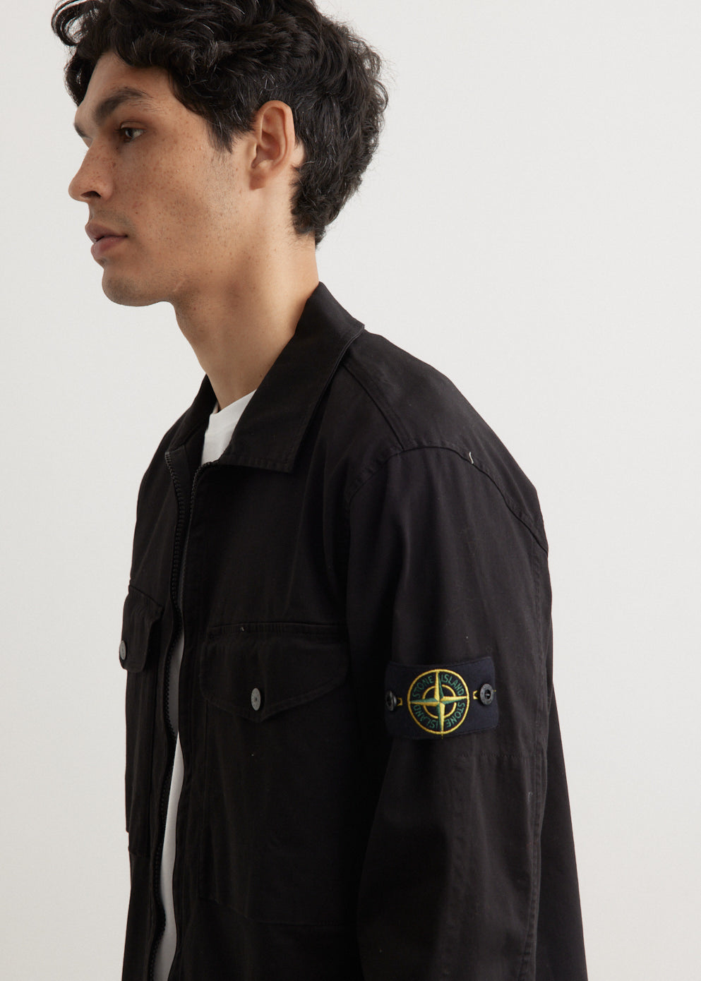 Stretch Cotton Garment Dyed Overshirt