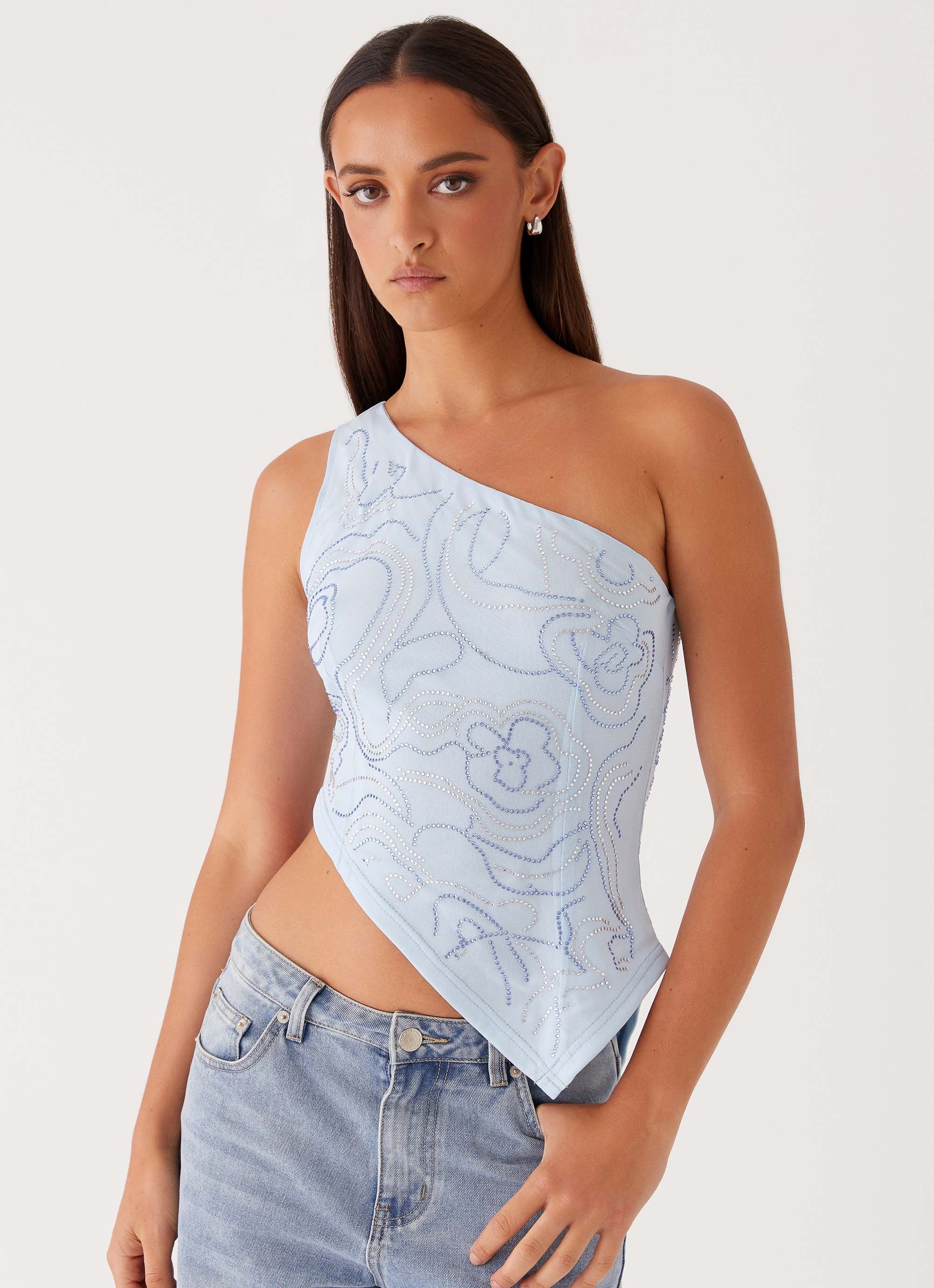 Mountain High Shoulder Top - Blue