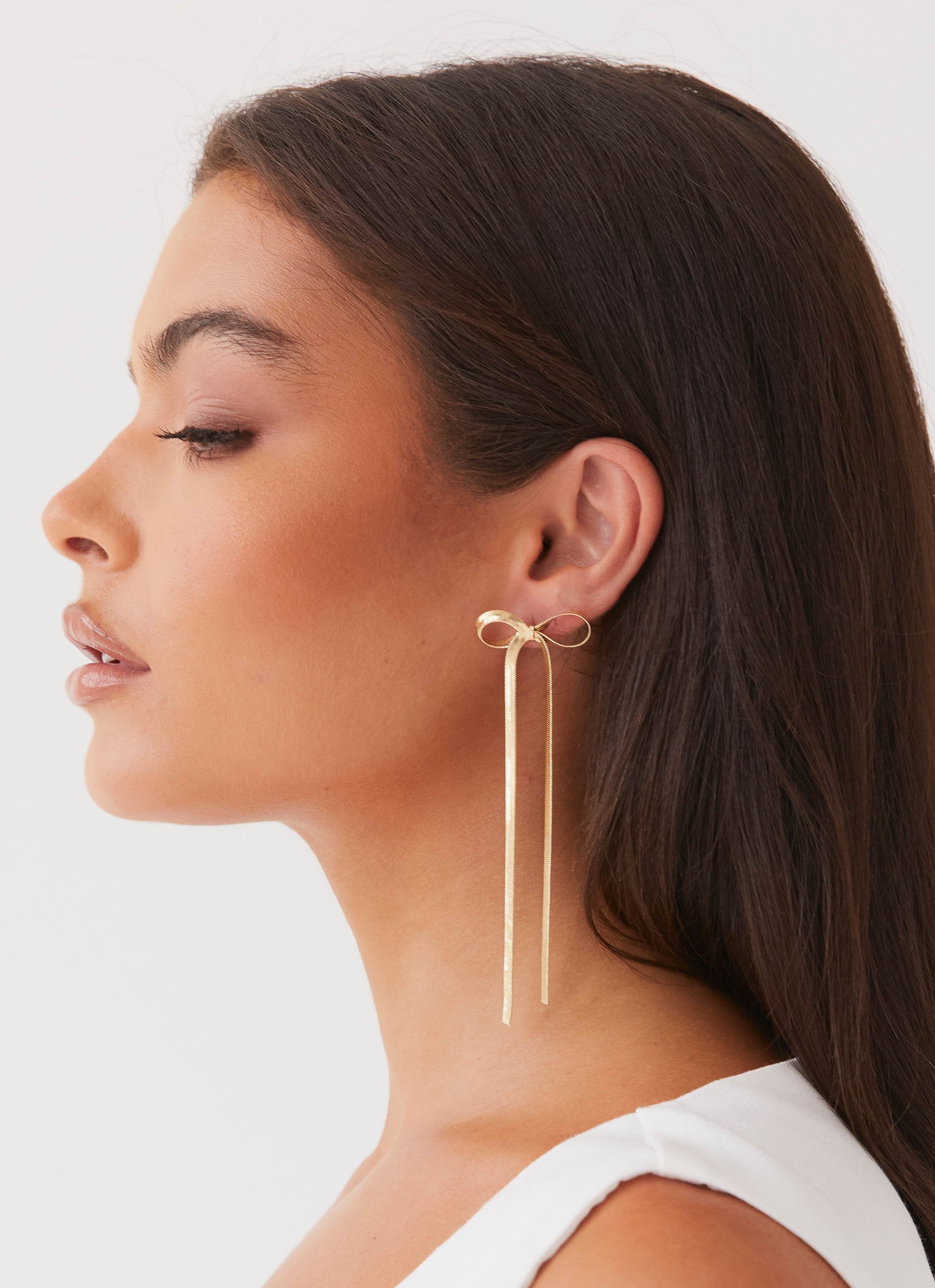 Tinka Bow Earrings - Gold