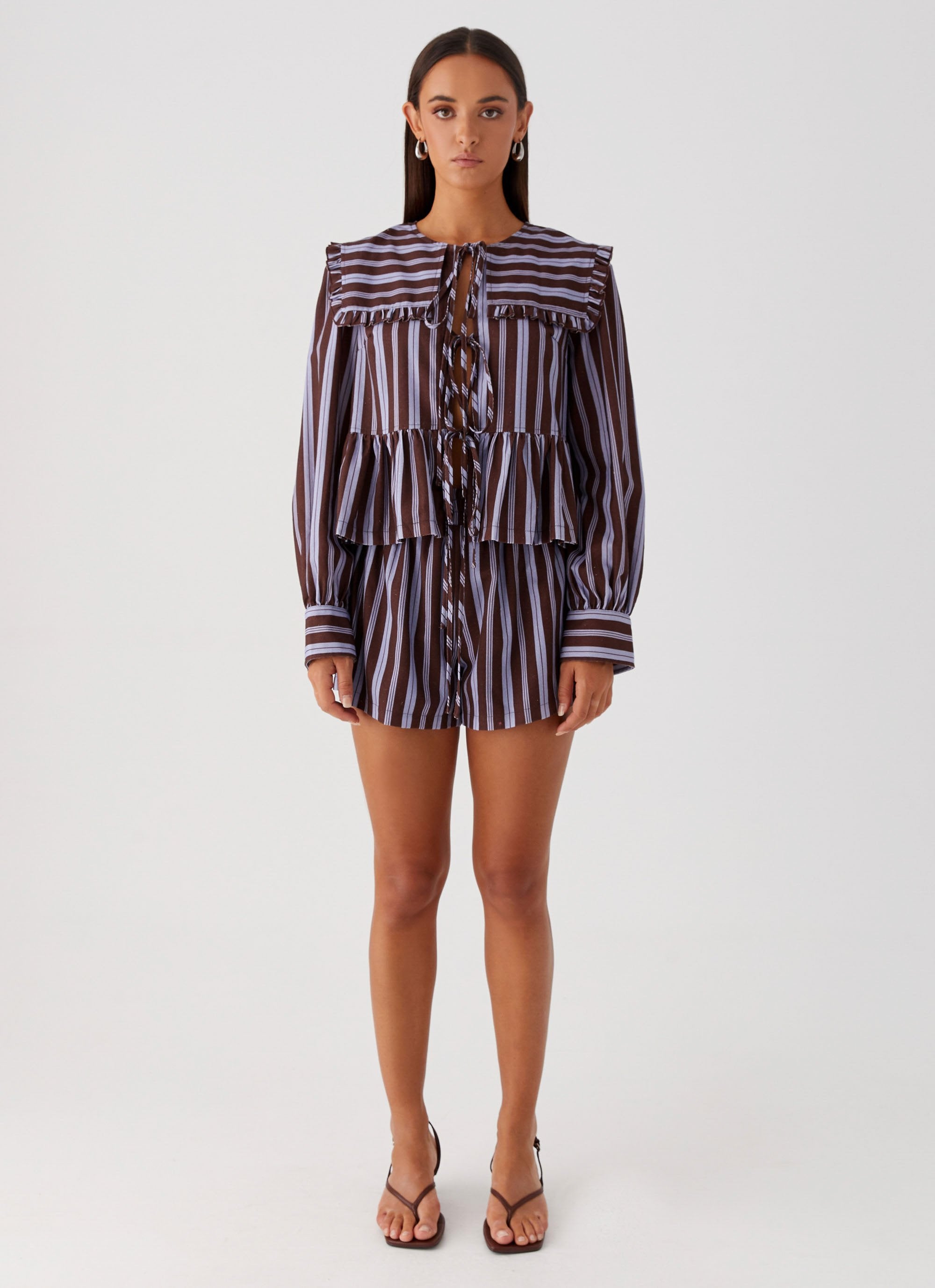 Keely Boxers - Purple Brown Stripe
