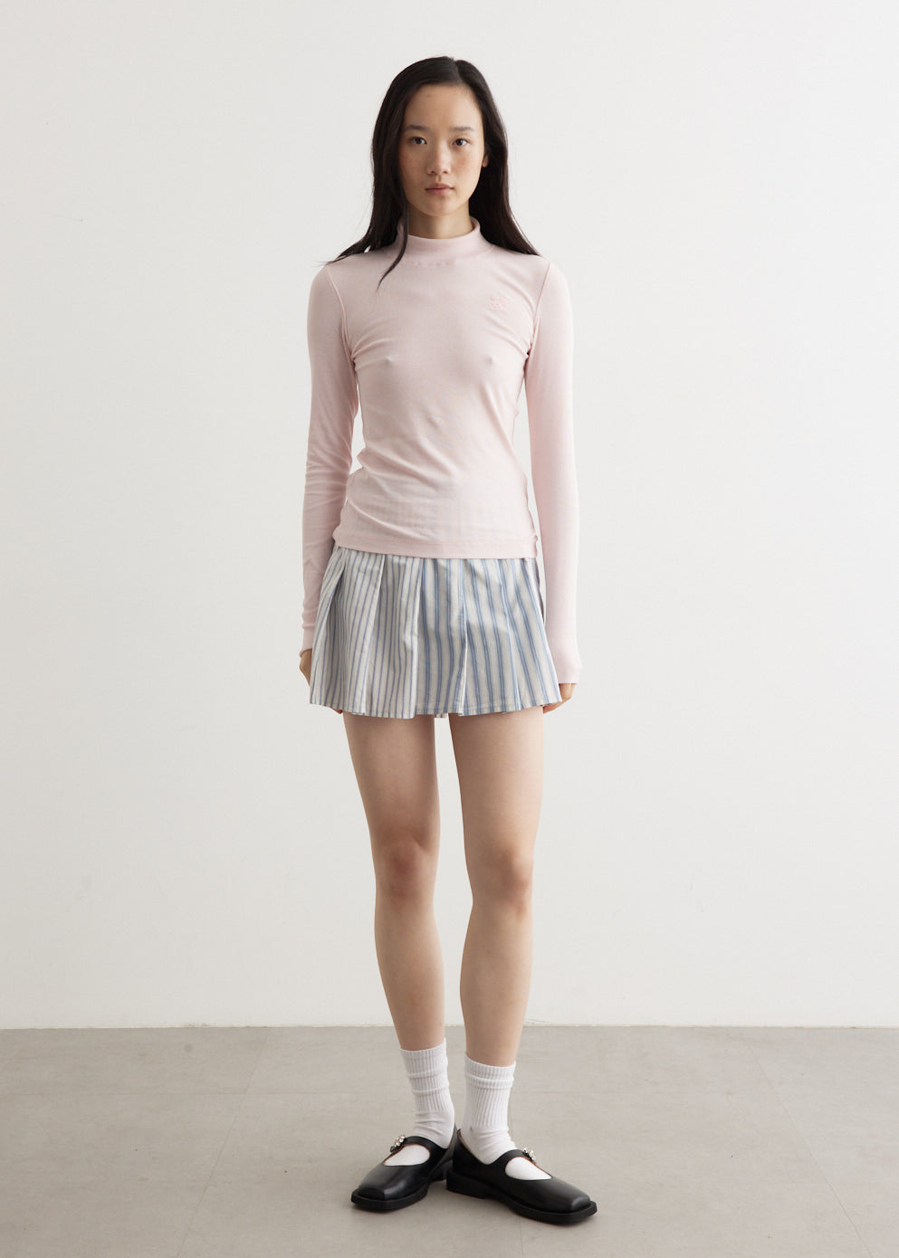 Soft Cotton Rib Long Sleeve T-Shirt