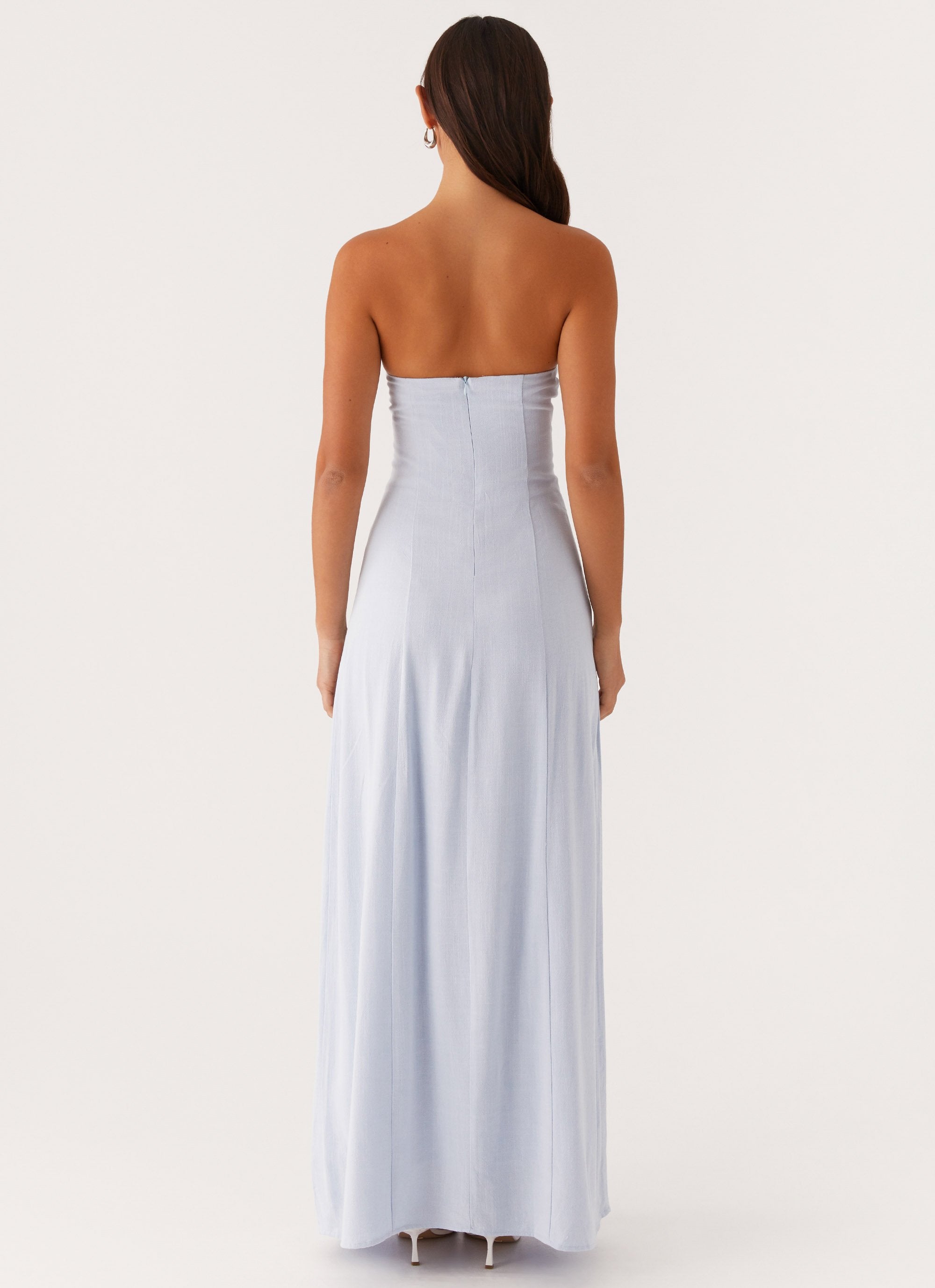 Tayla Linen Maxi Dress - Blue