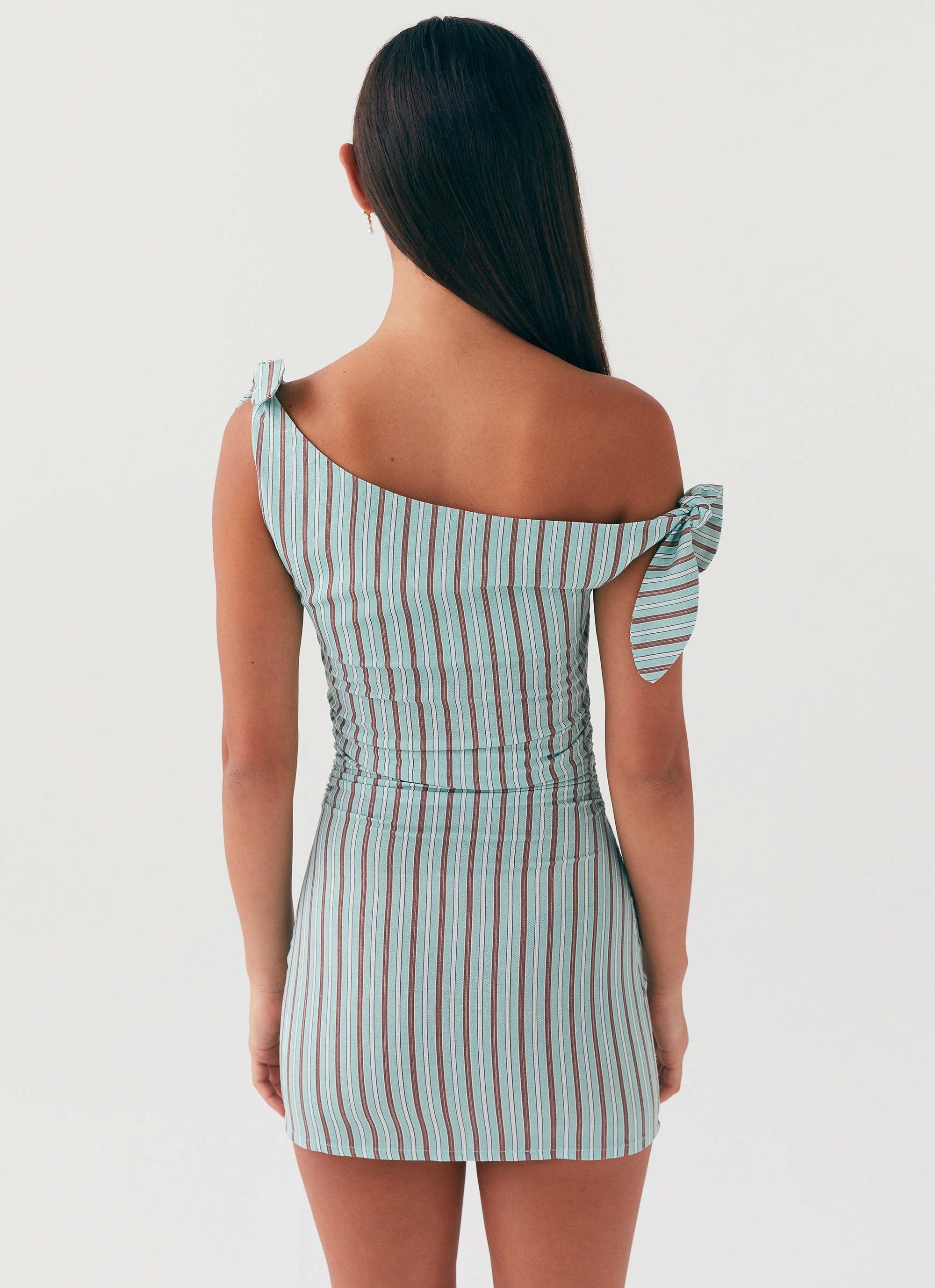 Amazonia Linen Mini Dress - Coastal Stripe