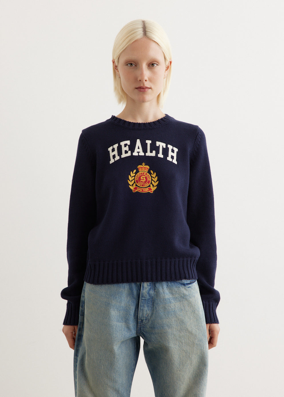 NY Health Crest Knitted Sweater