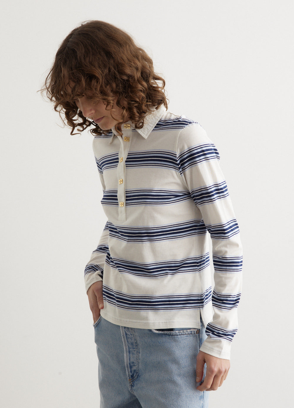 Thin Jersey Long Sleeve Polo