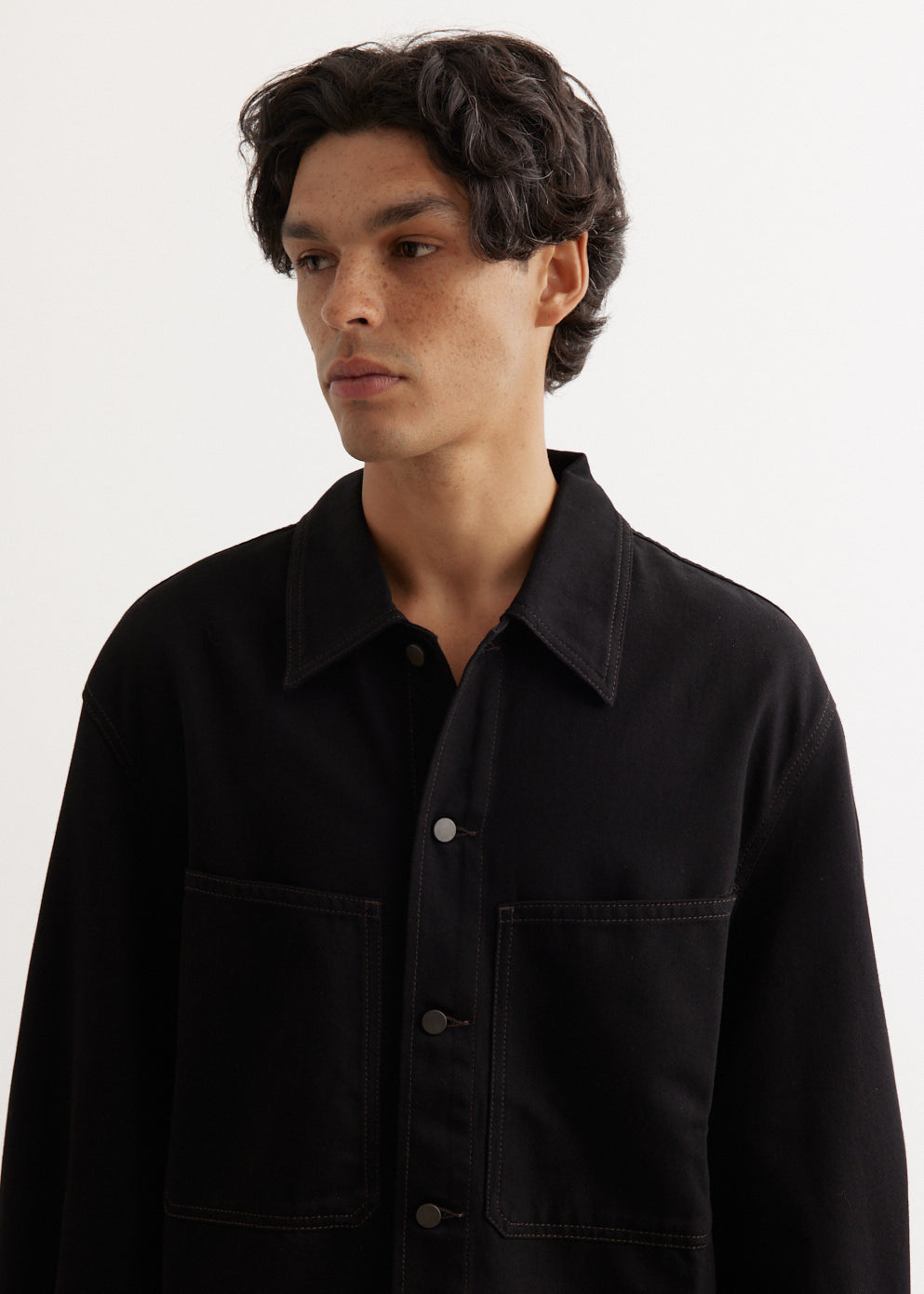 Twisted Sleeve Boxy Overshirt