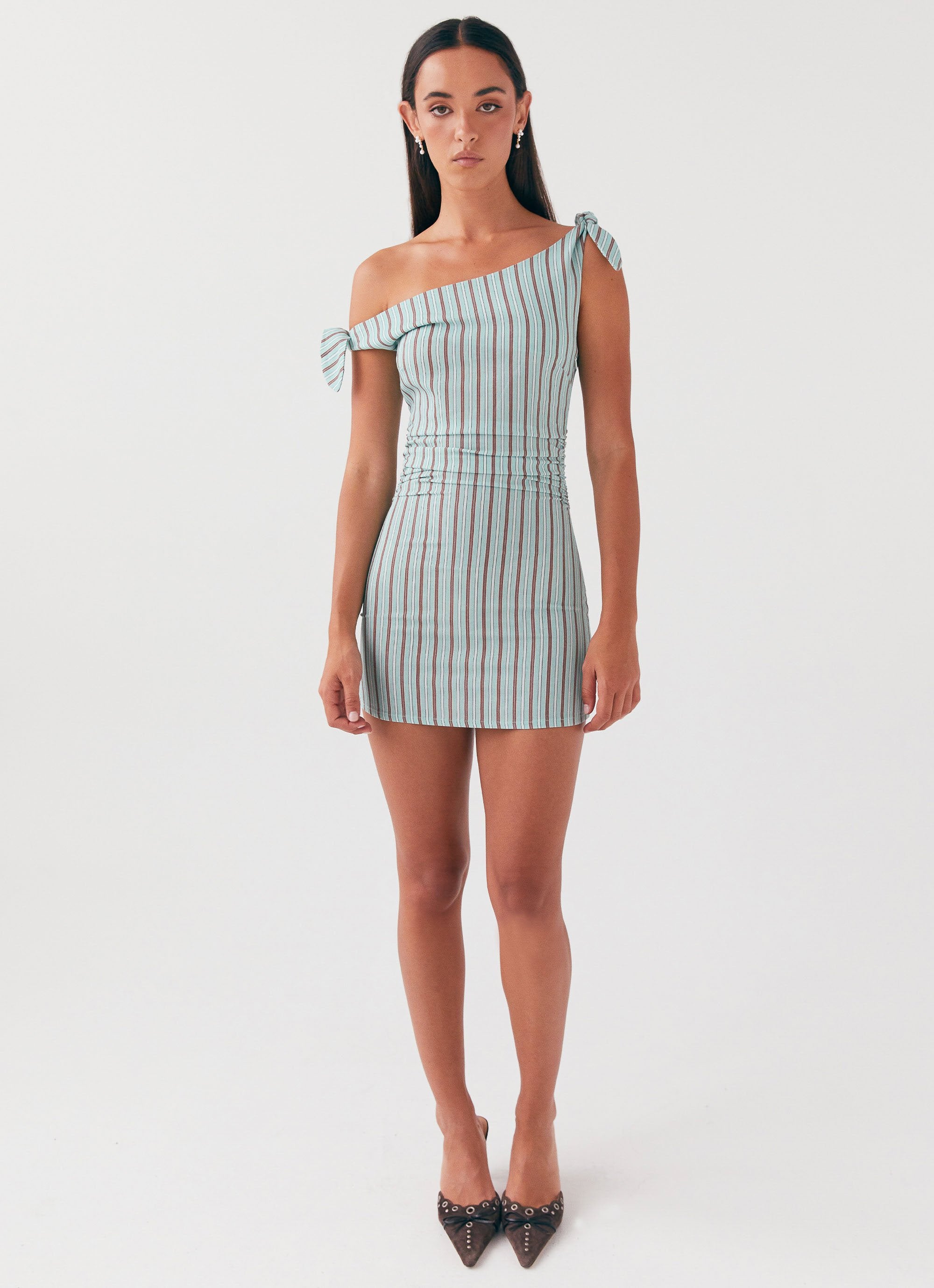 Amazonia Linen Mini Dress - Coastal Stripe