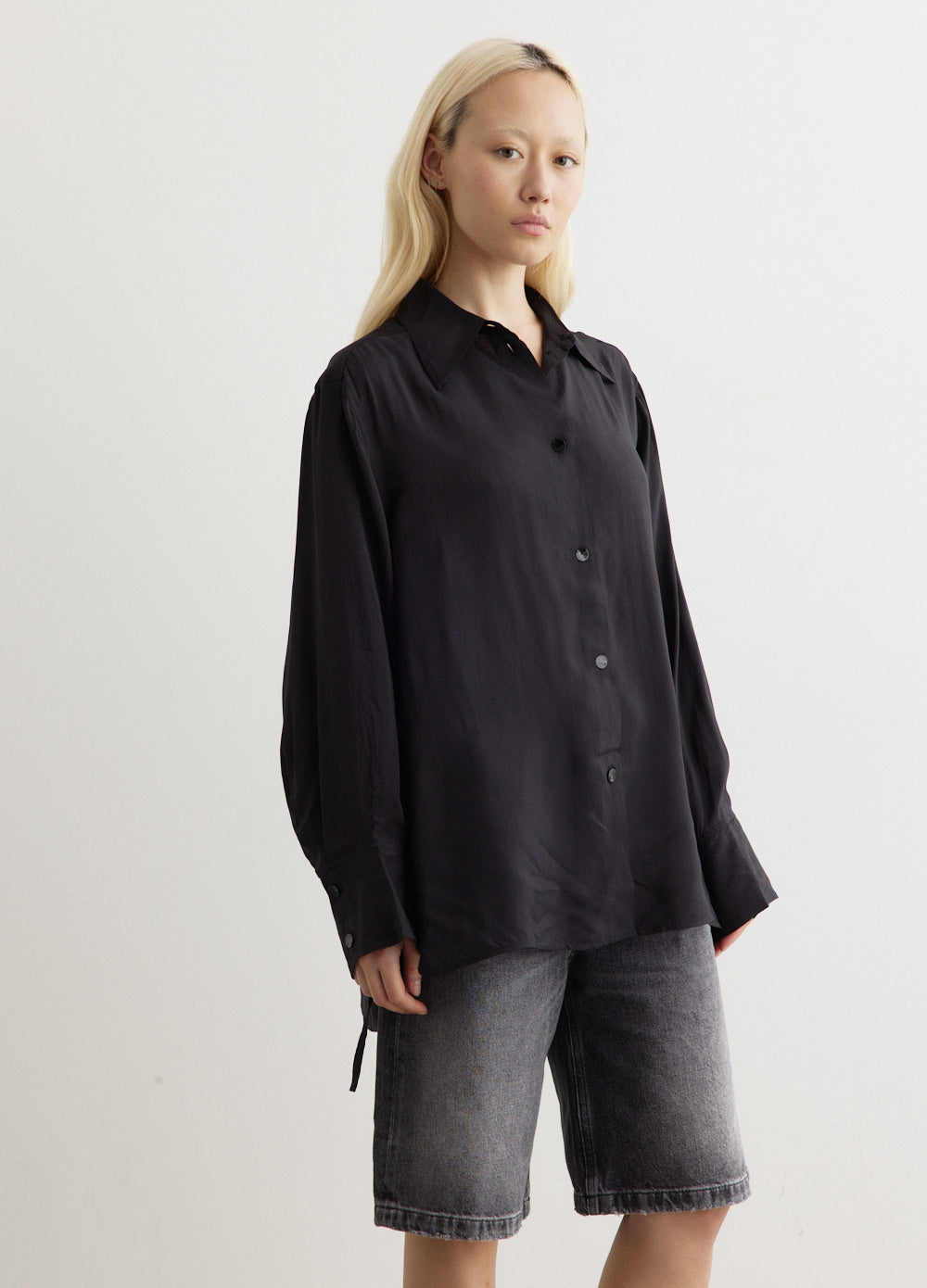 Viscose Habotai Oversized Shirt