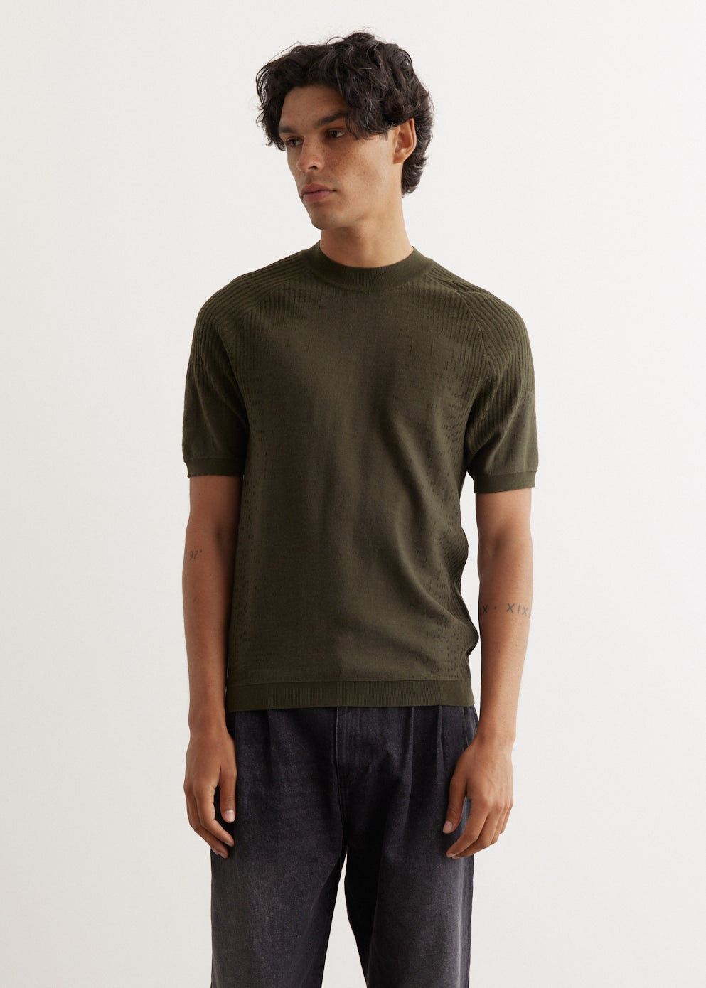 ESC Knit Wool Short Sleeve T-Shirt