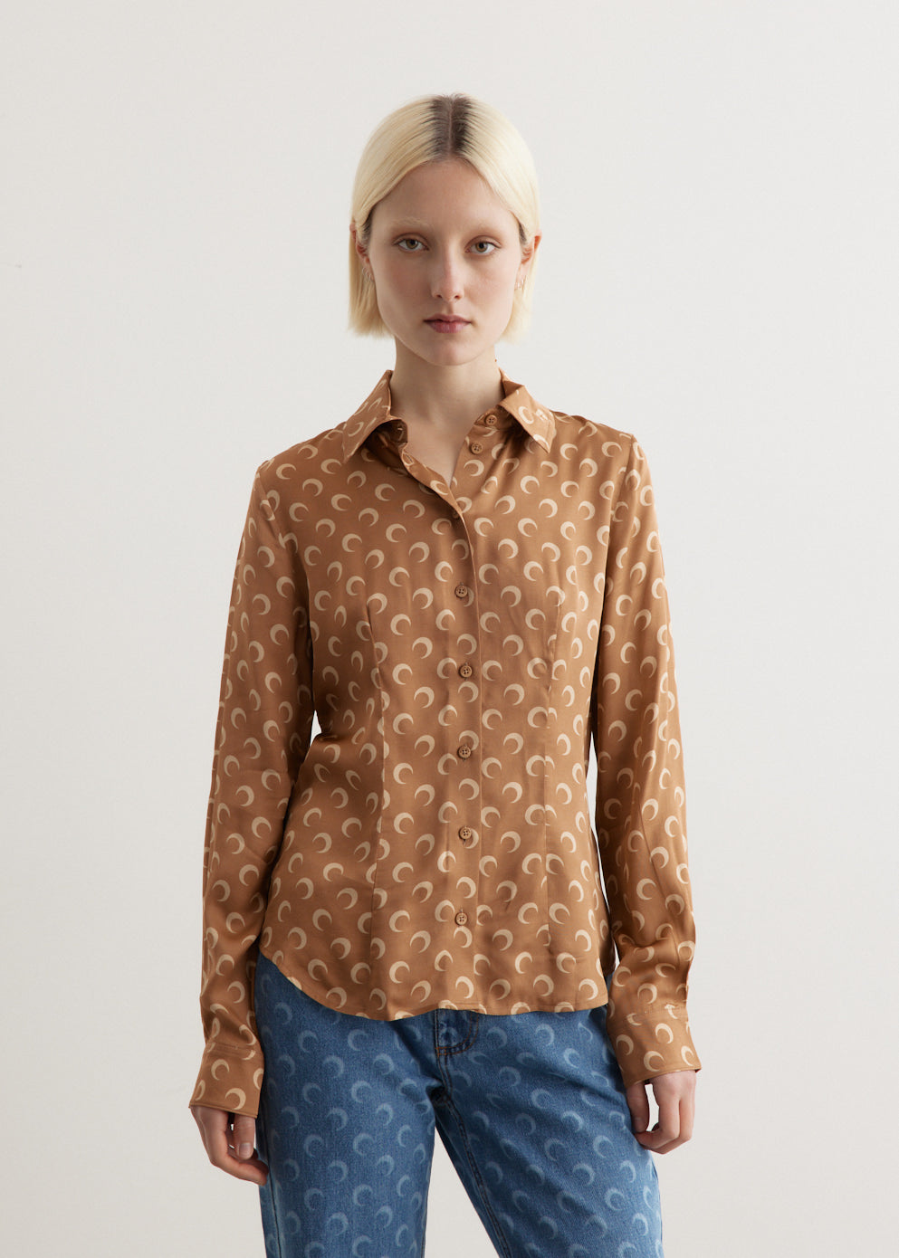 Moon Printed Flou Shirt