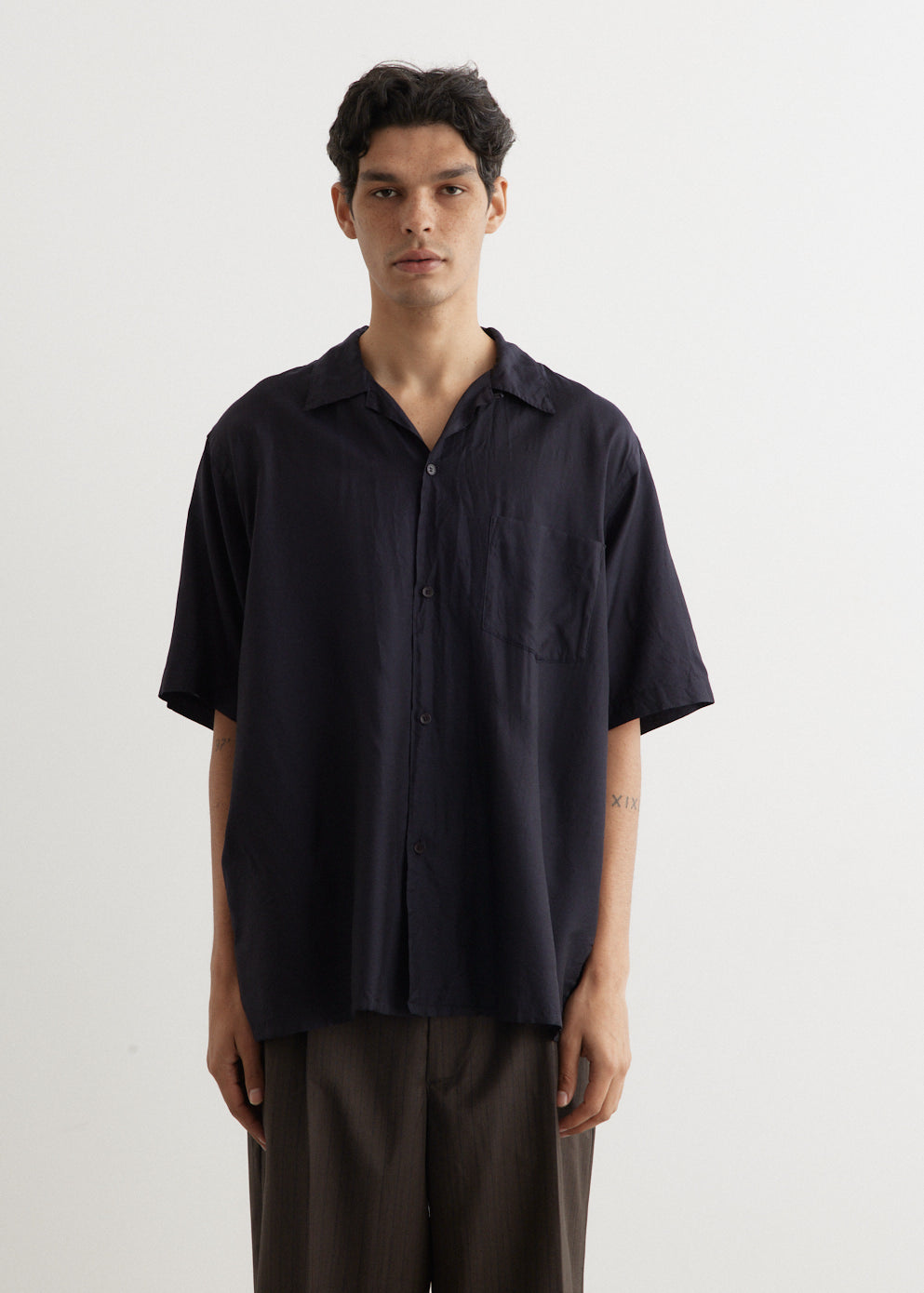 Short Sleeve Open Collar Shirt