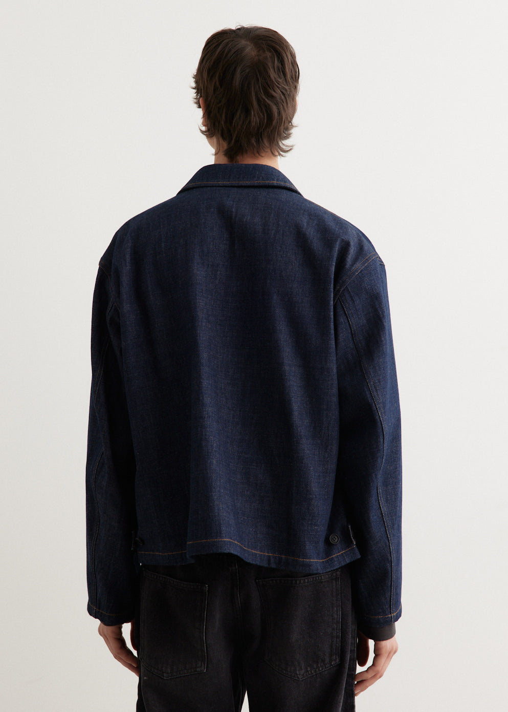 J-Colour Combination Stitch Denim Blouson