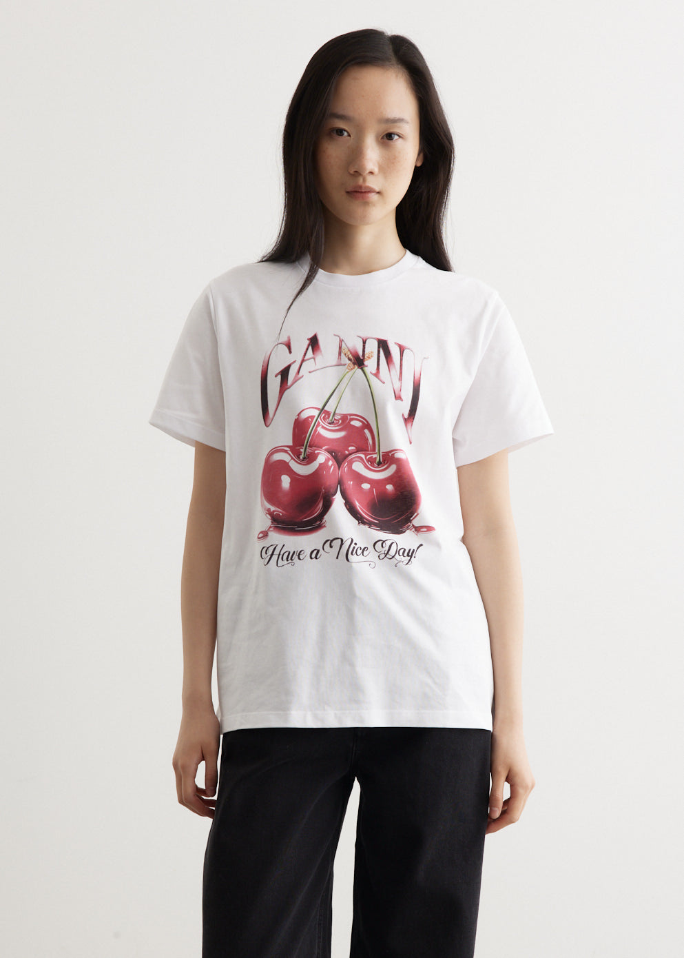 Basic Jersey Cherry Relaxed T-Shirt