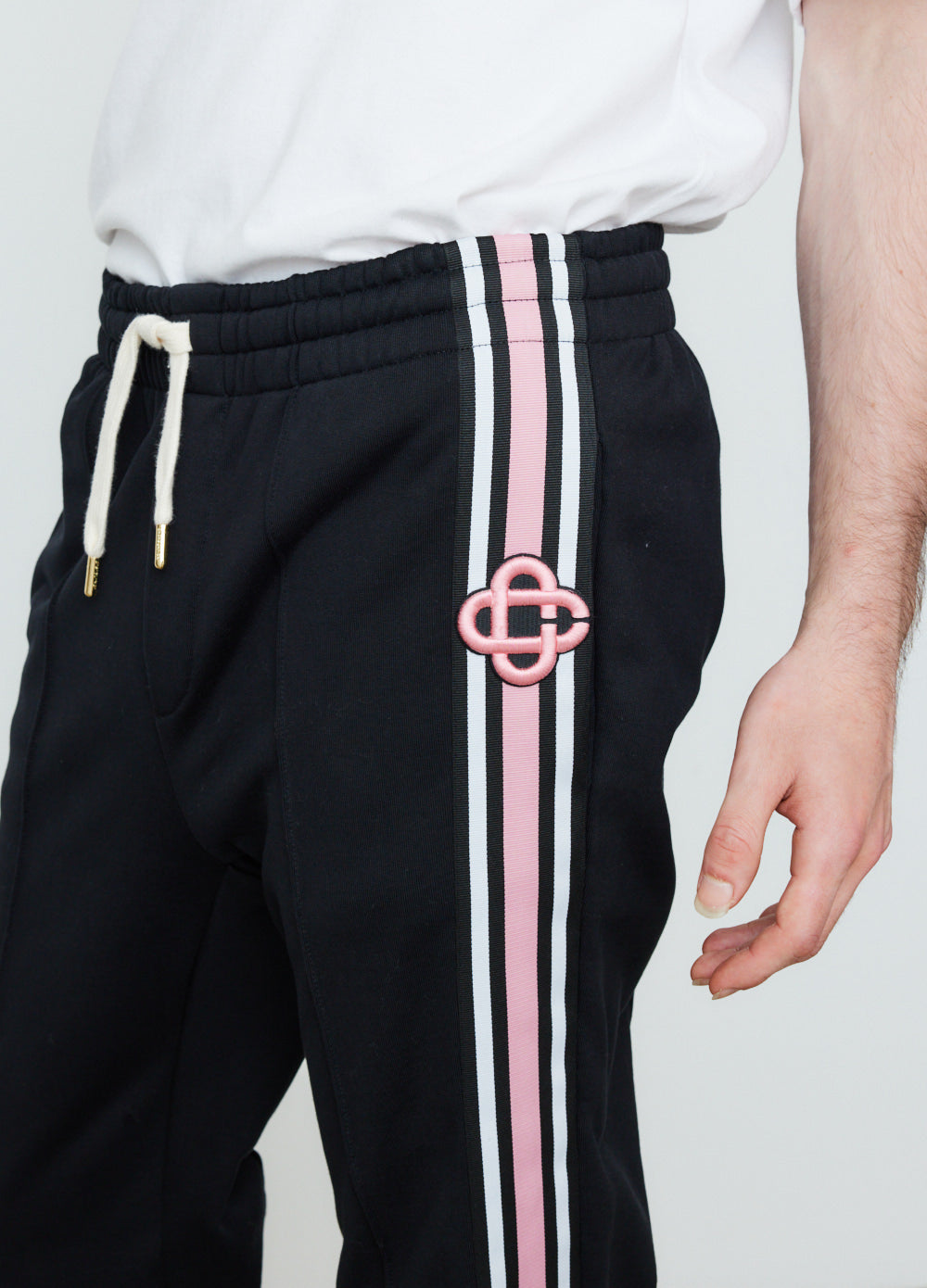 Side Stripe Track Pant Black