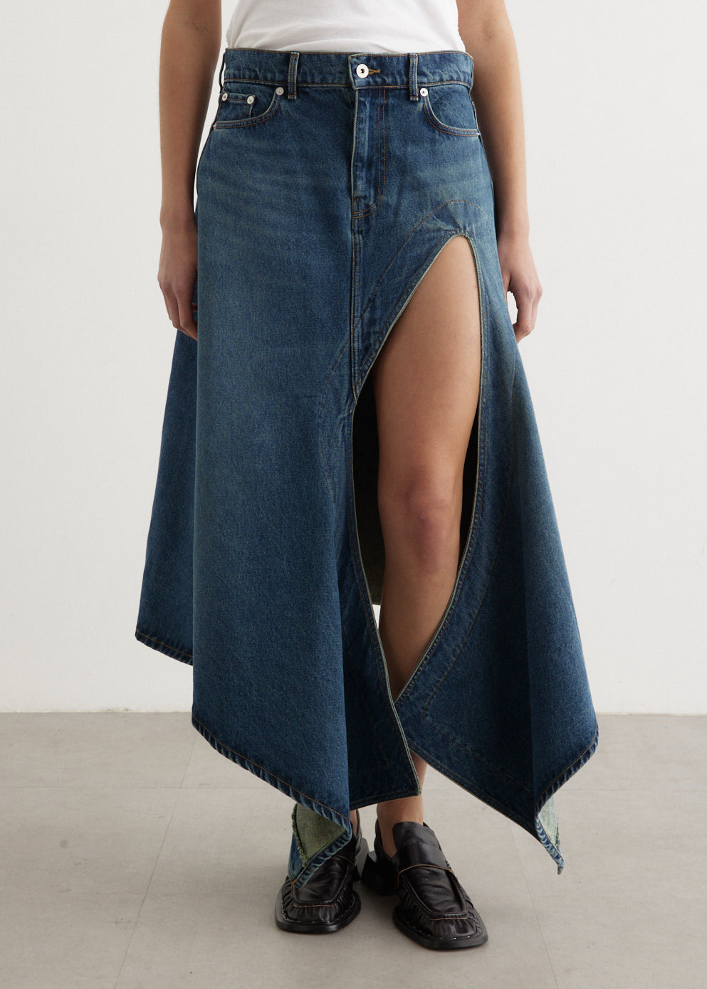 Evergreen Cut Out Denim Skirt