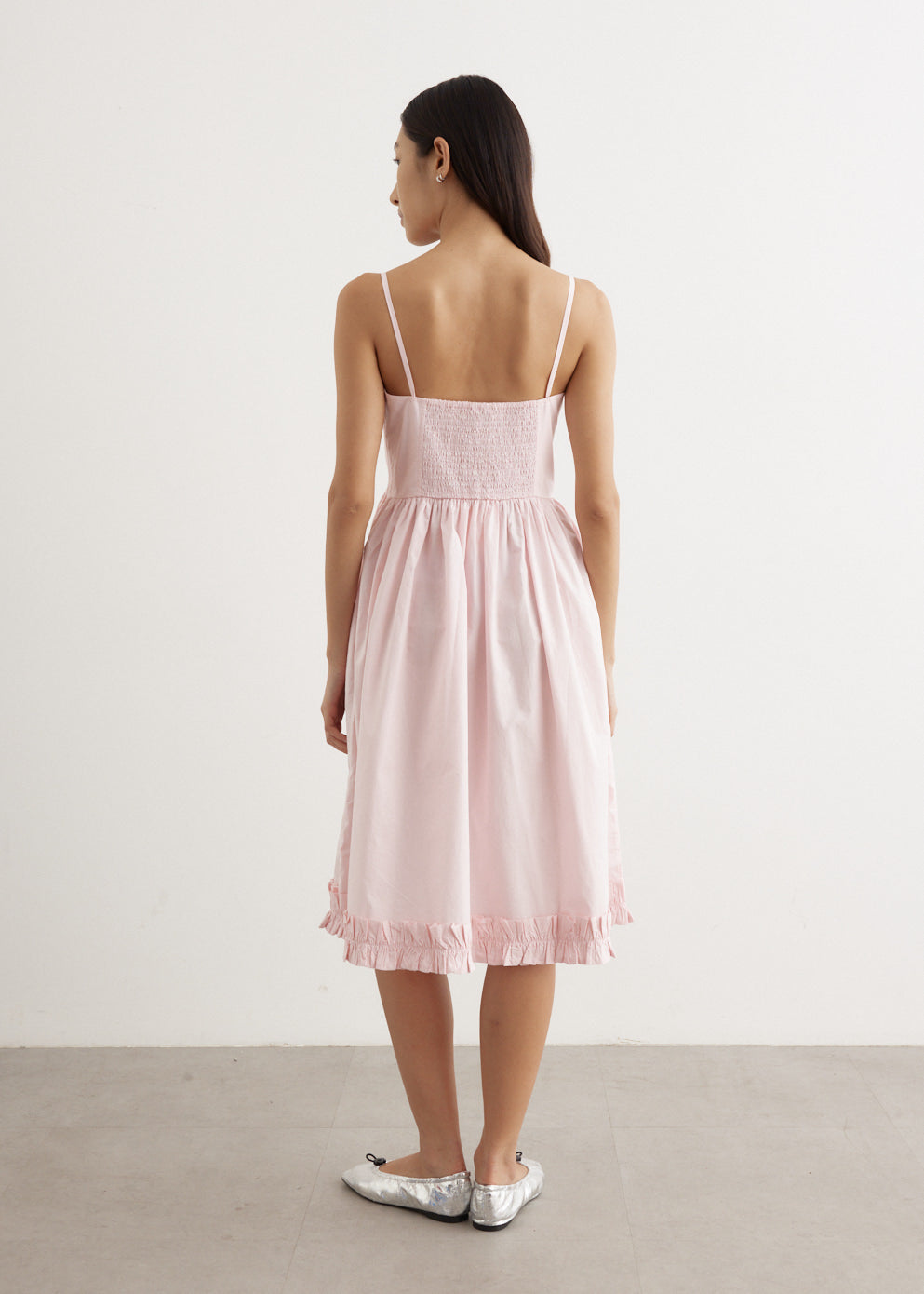 Cotton Poplin Strap Dress