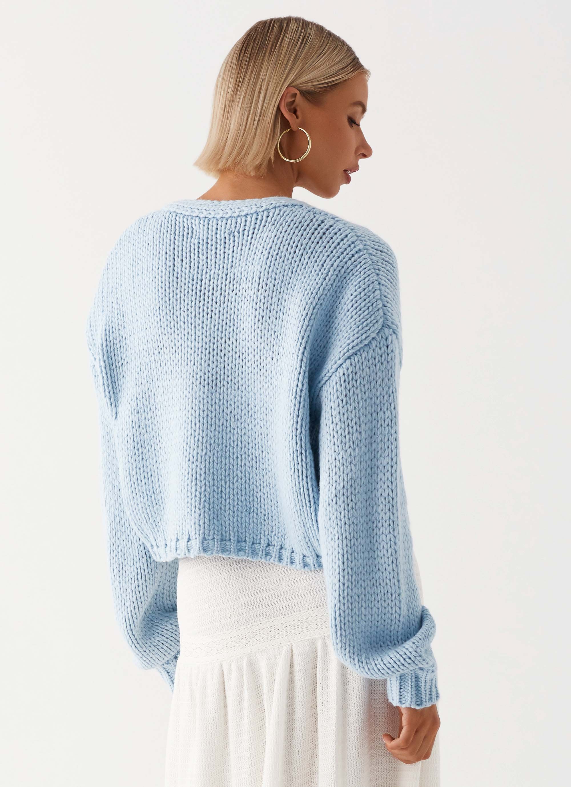 Jasleen Knit Cardigan - Blue