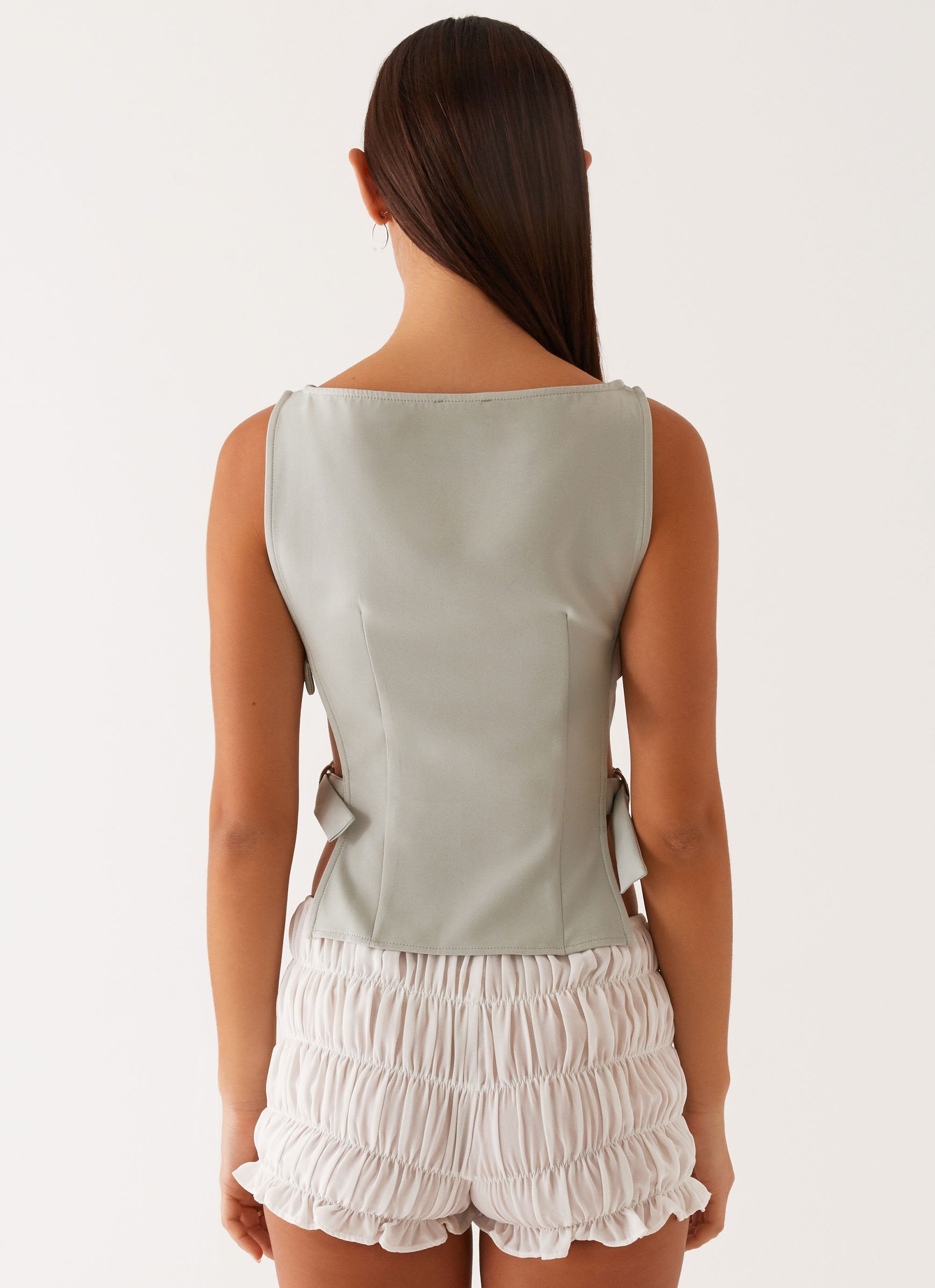 Cherish You Buckle Top - Sage