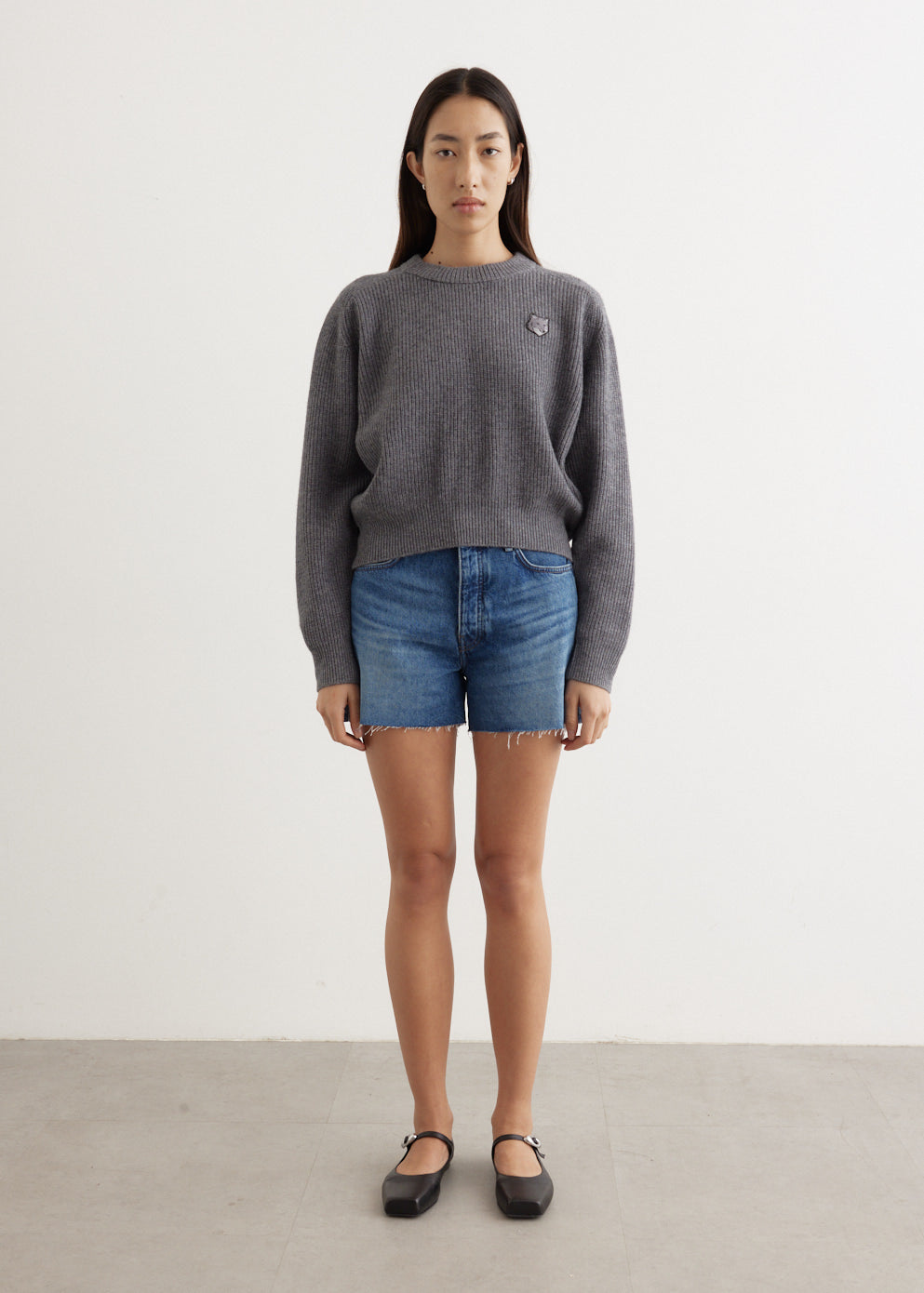 Bold Fox Head Patch Comfort Ribbed Jumper